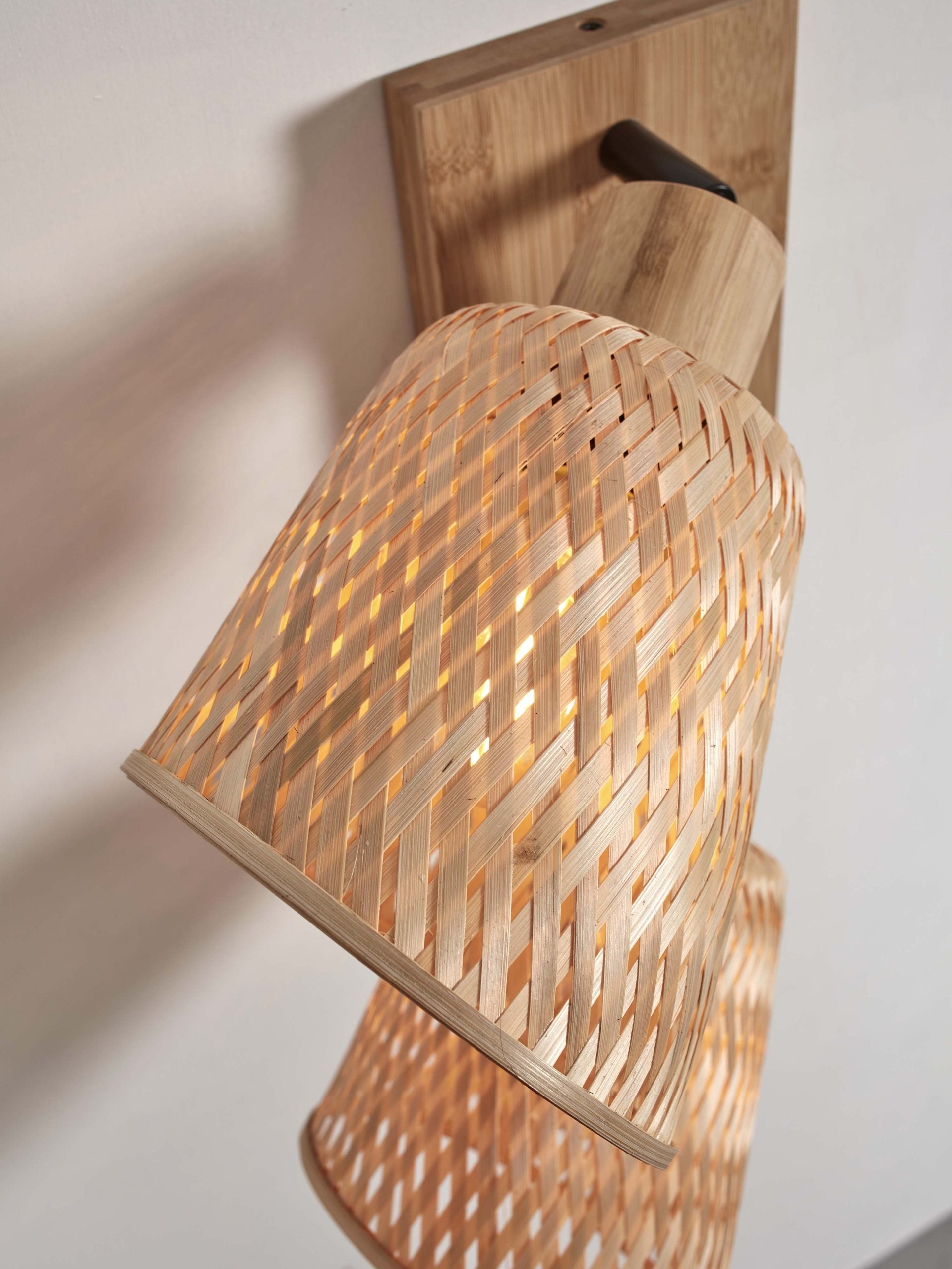 Ceiling Lamp - JAVA - 2-Shade - Bamboo