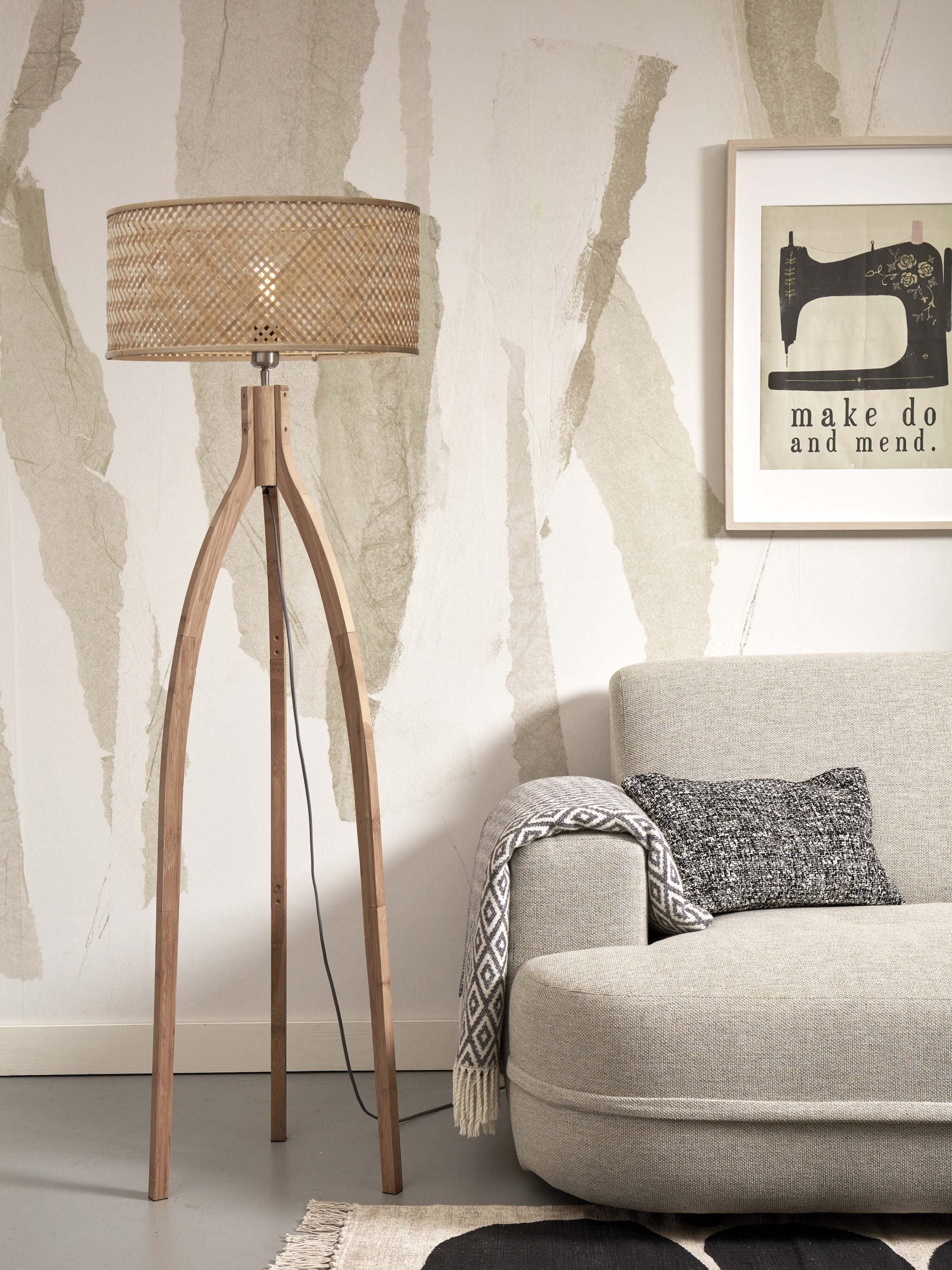 Floor Lamp - JAVA - 3-Legs - Bamboo