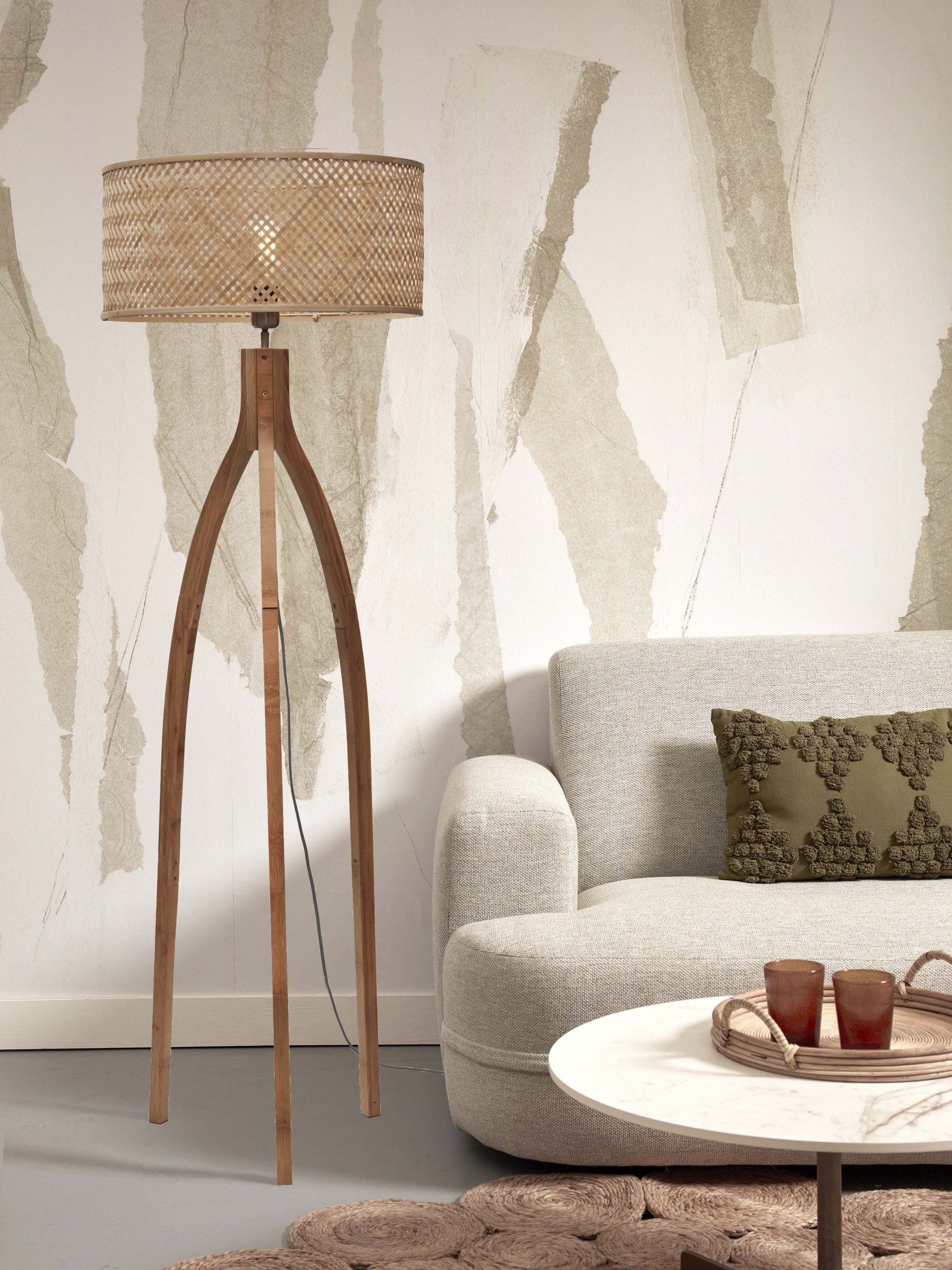 Floor Lamp - JAVA - 3-Legs - Bamboo