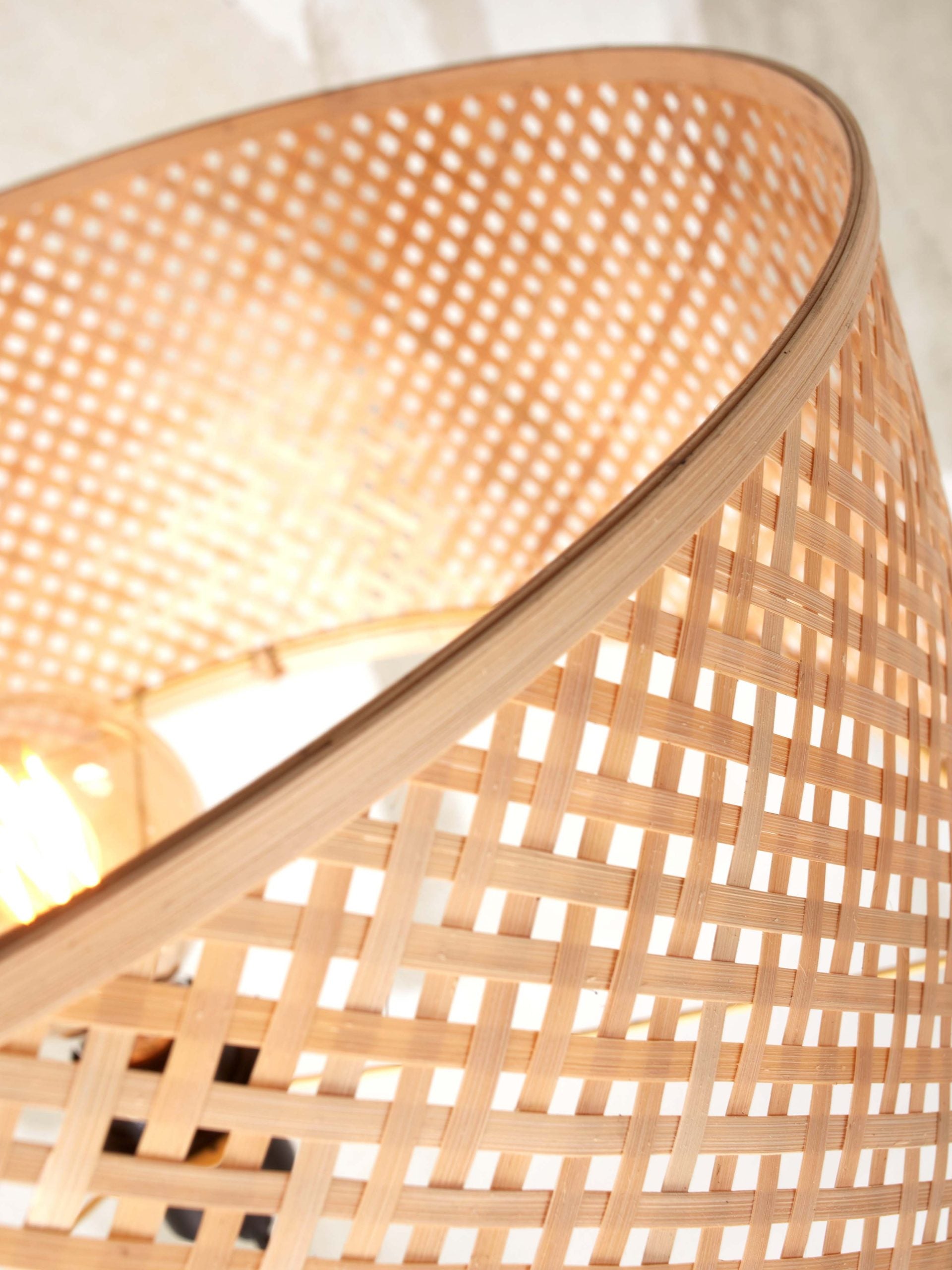 Floor Lamp with shelves - JAVA - Bamboo