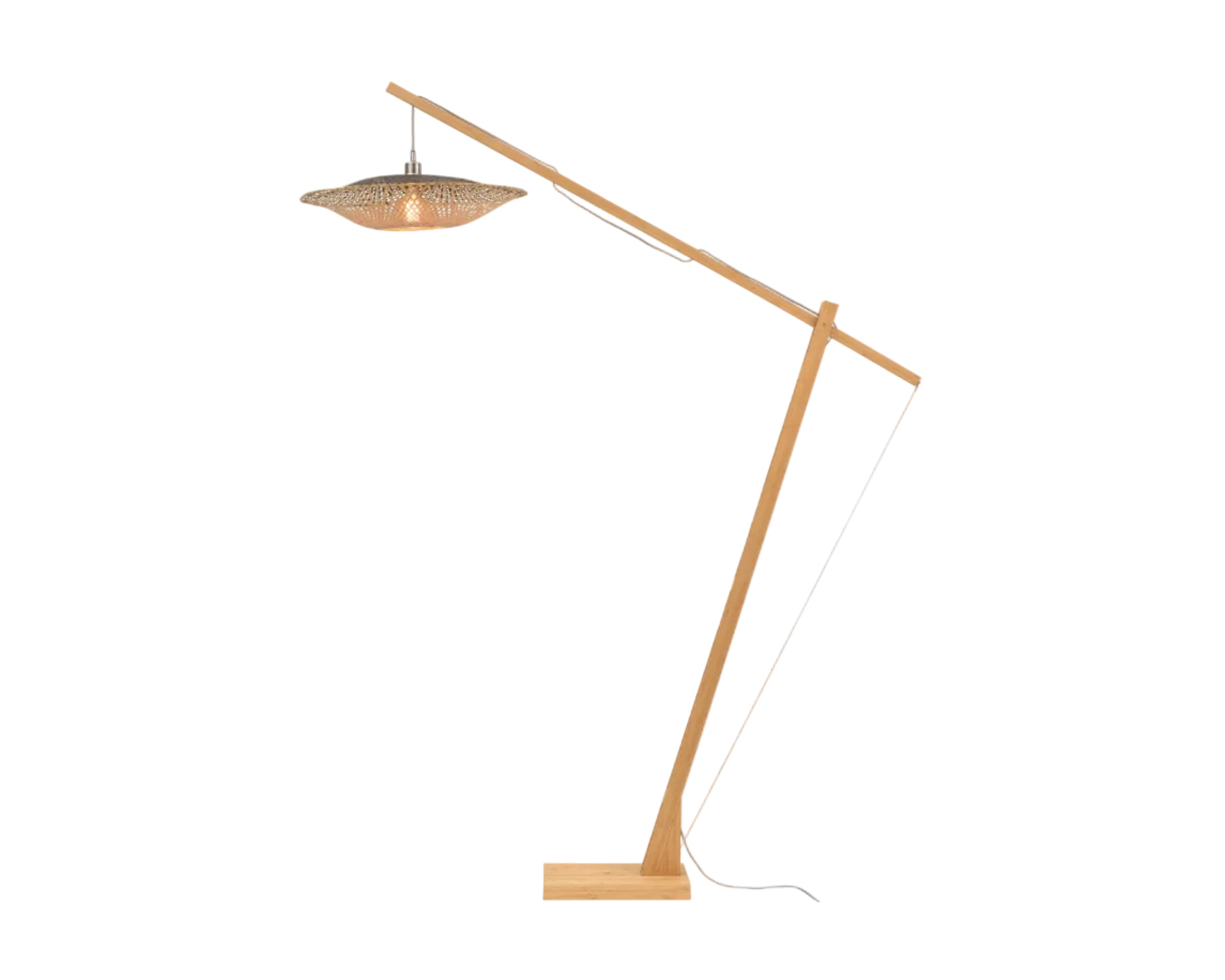 Bambpp floor lamp with a modern design on a white background