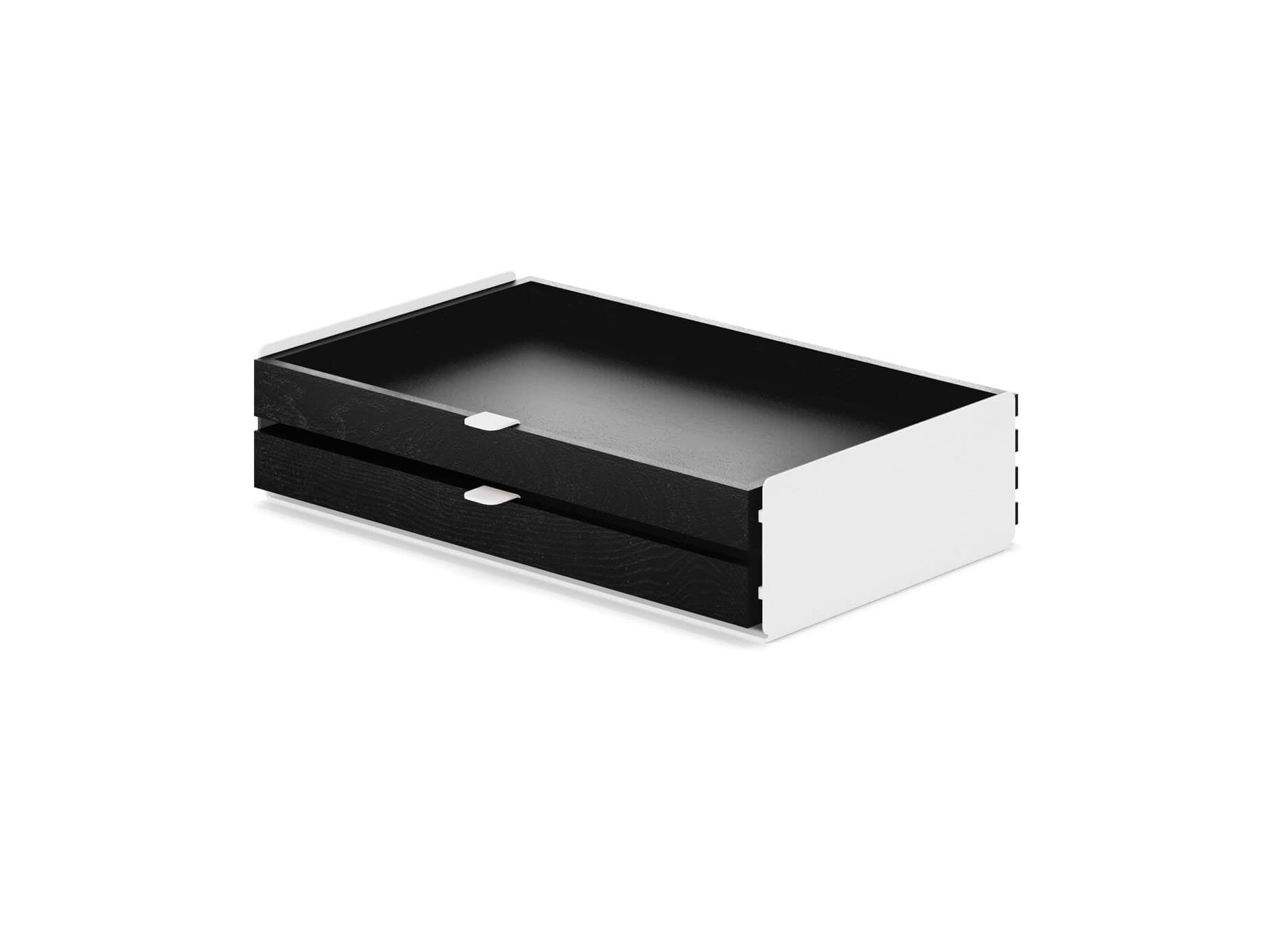 large modular drawer black dual white legs dual desk shelf add on oakywood