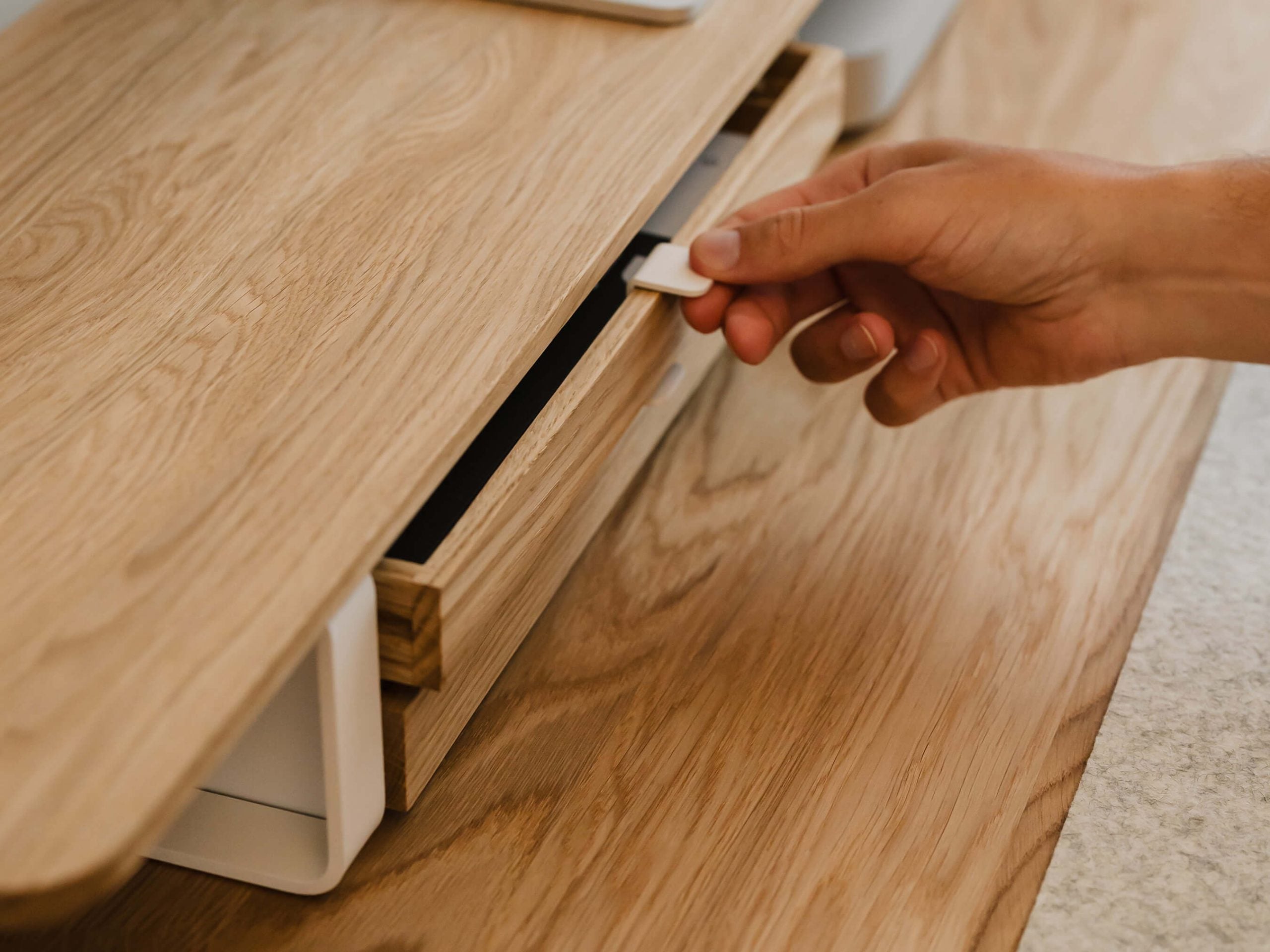 large modular drawer dual desk shelf add on