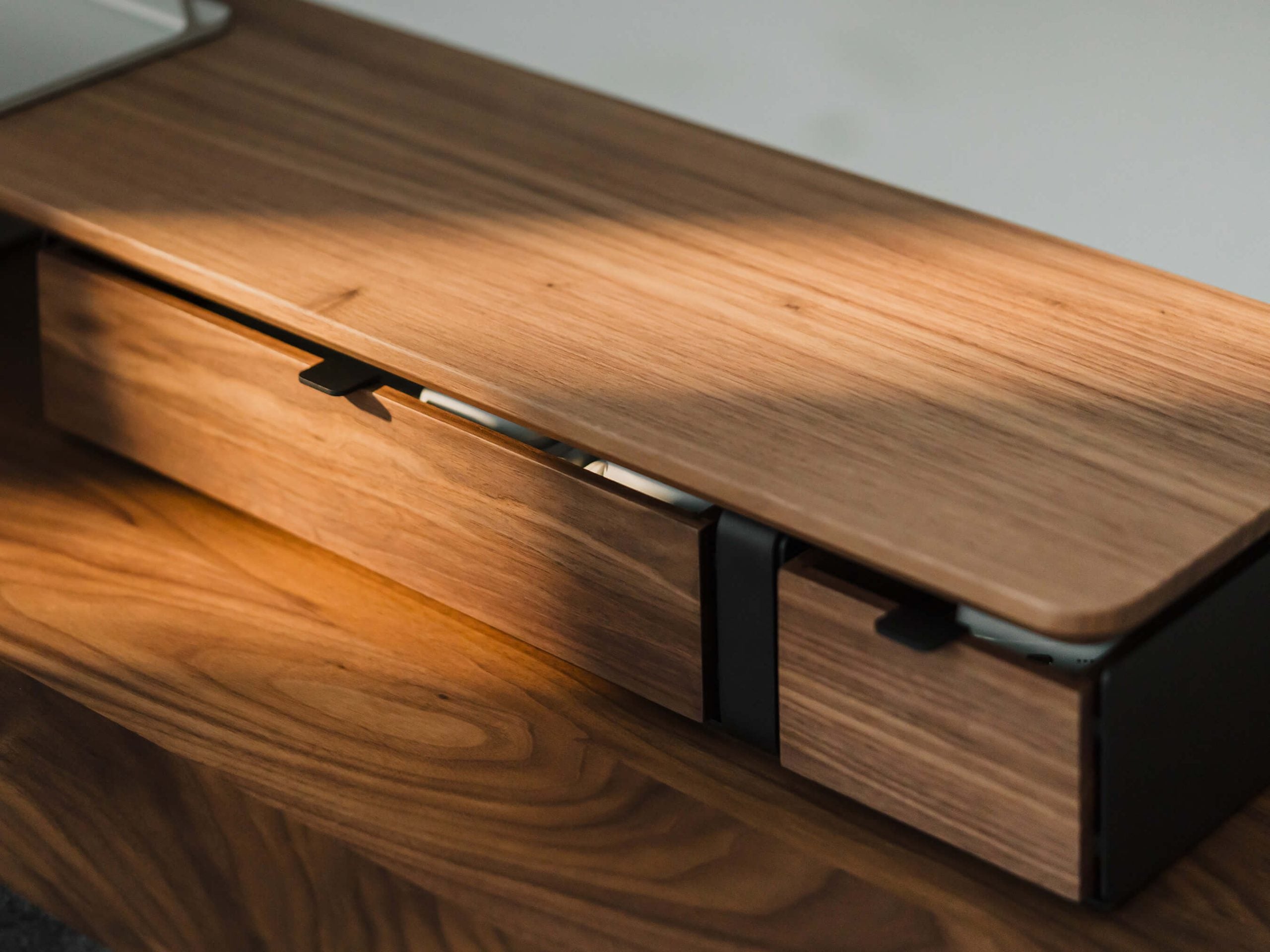 large modular drawer dual desk shelf add on