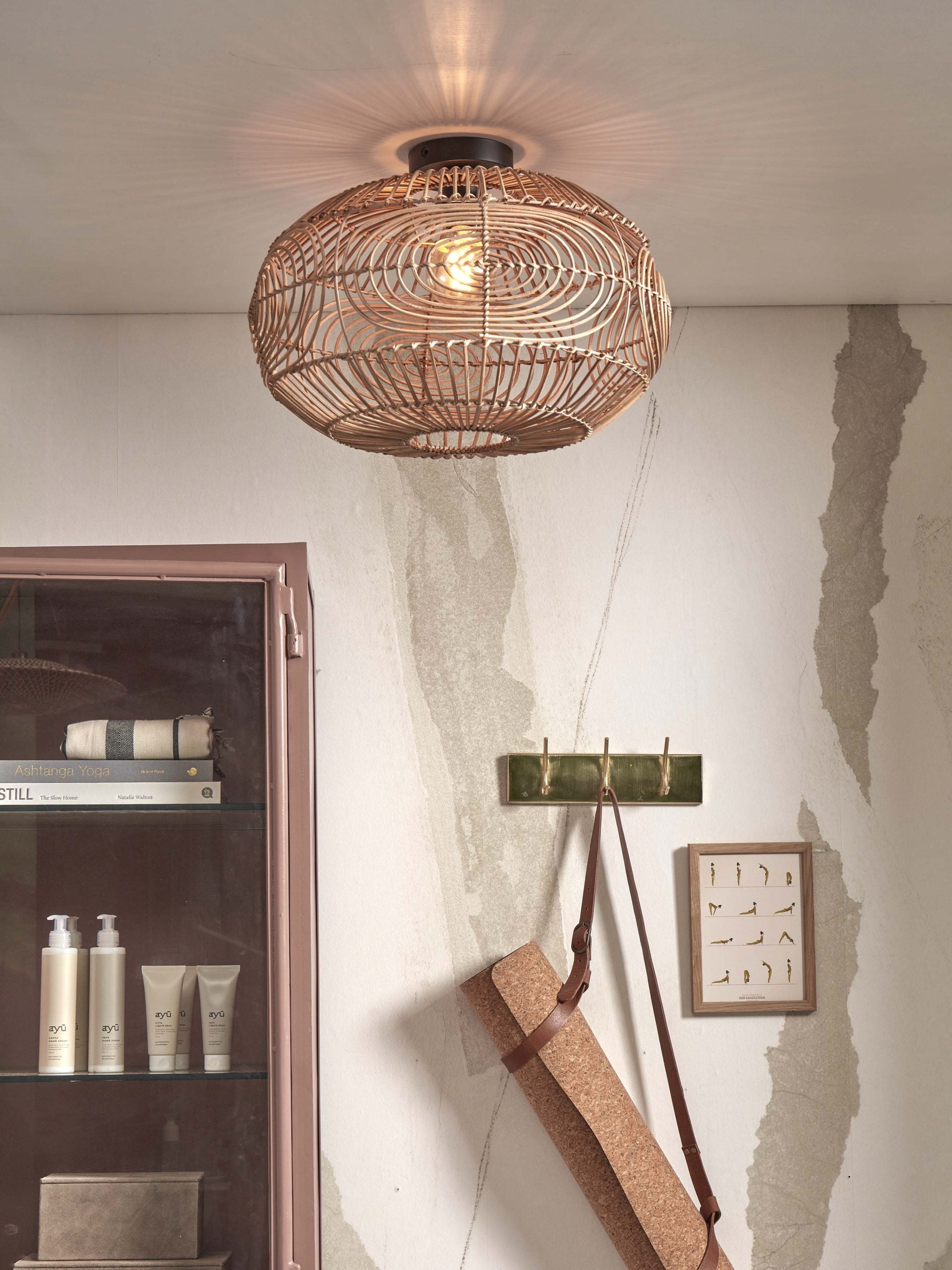 Ceiling Lamp - MADEIRA - Rattan / Ellipse