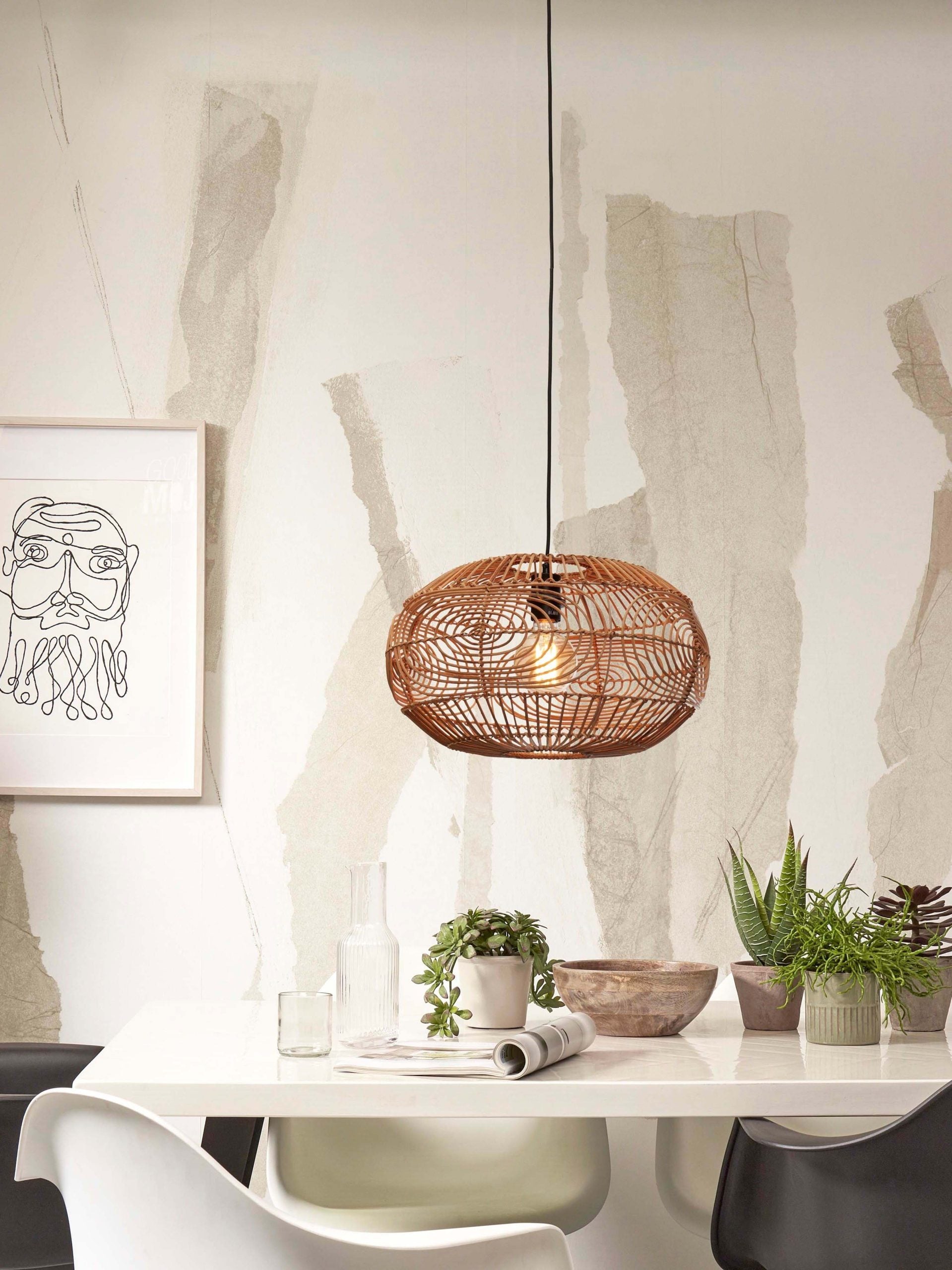 Hanging Lamp - MADEIRA - Rattan / Shade