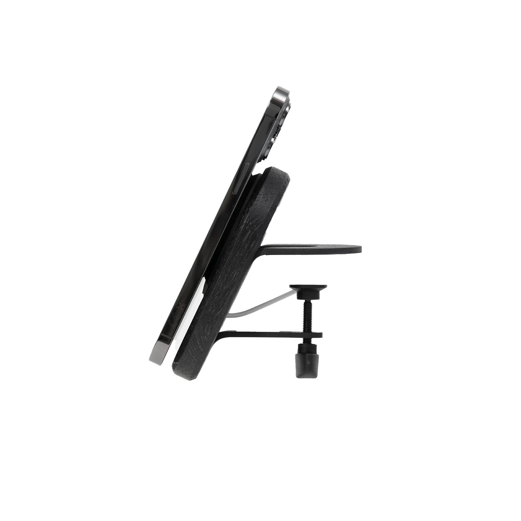 magsafe iphone desk shelf mount oak
