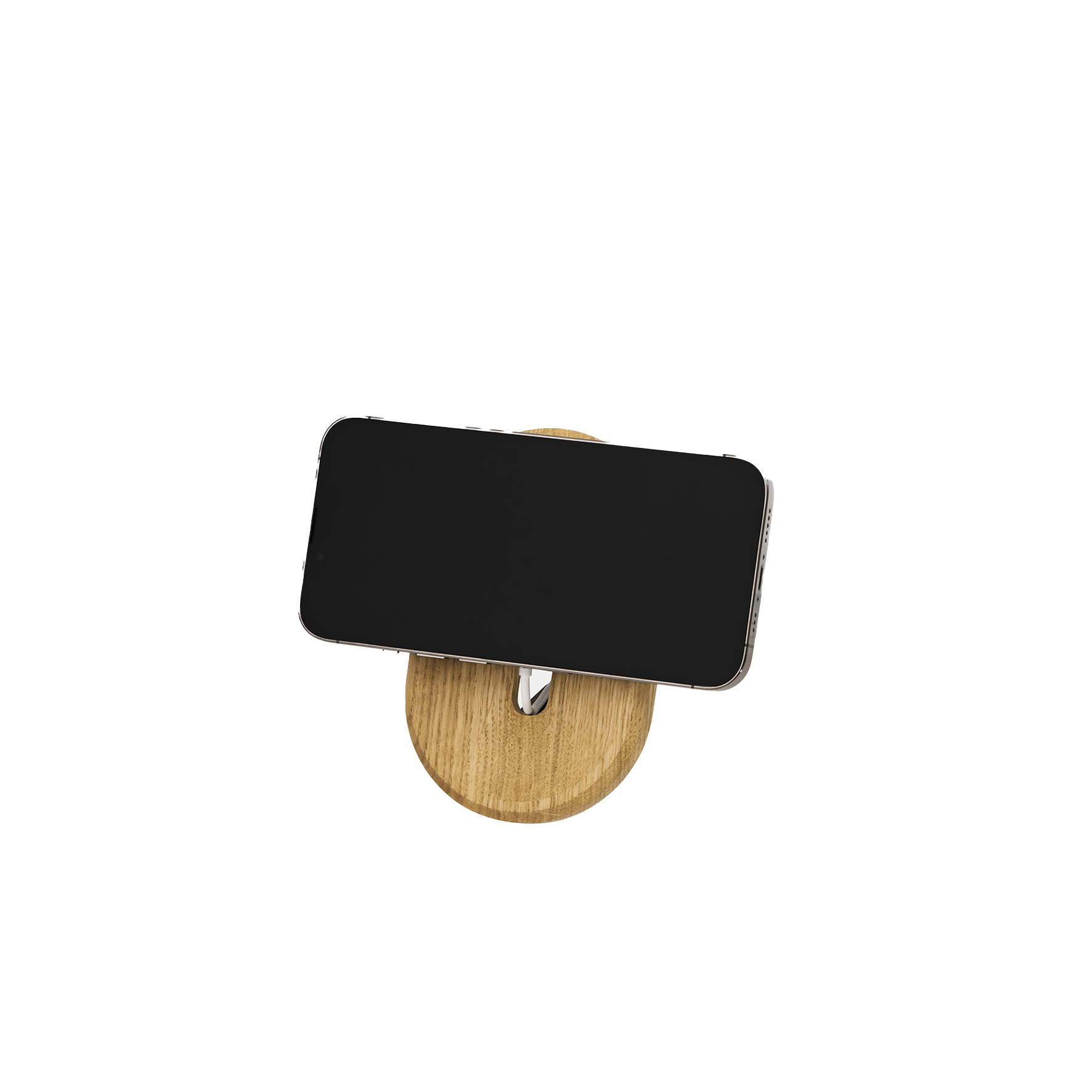 magsafe iphone desk shelf mount oak