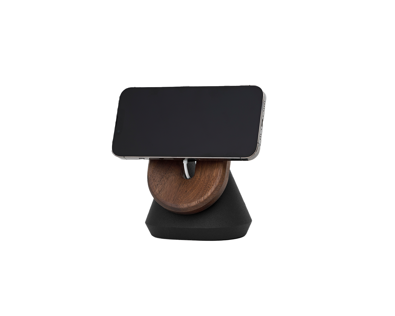 magsafe iphone stand walnut