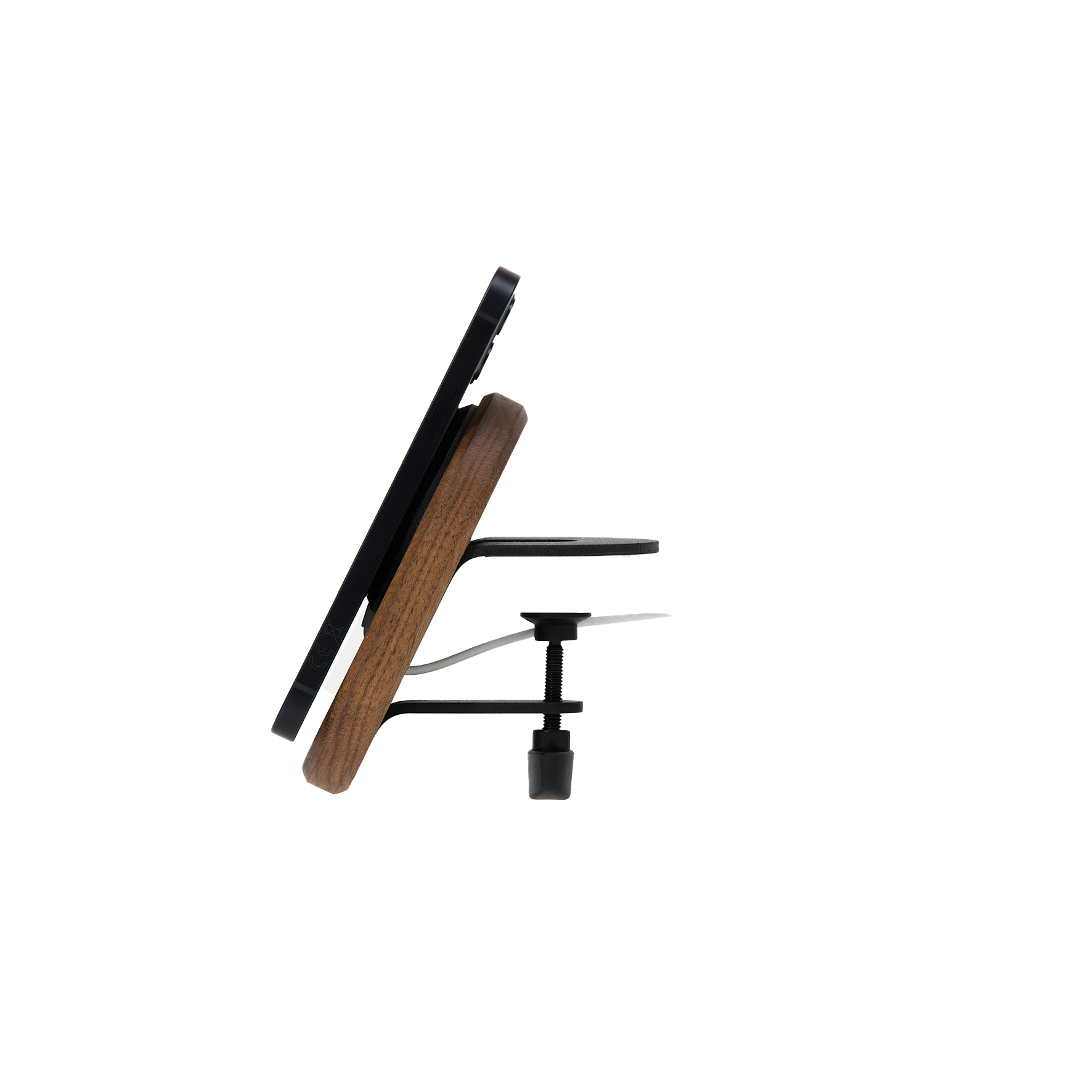 magsafe iphone desk shelf mount oak