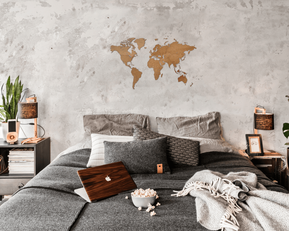 wooden world map diy brown hdf