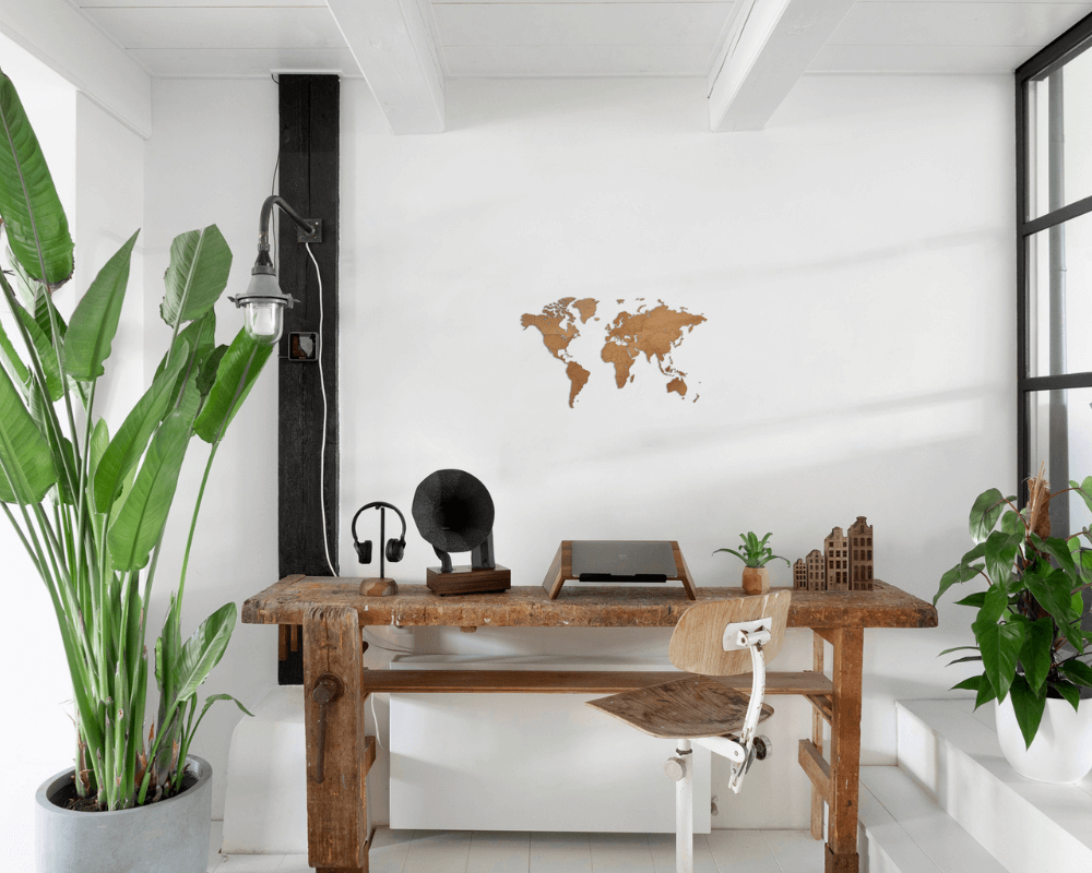 wooden world map diy brown hdf