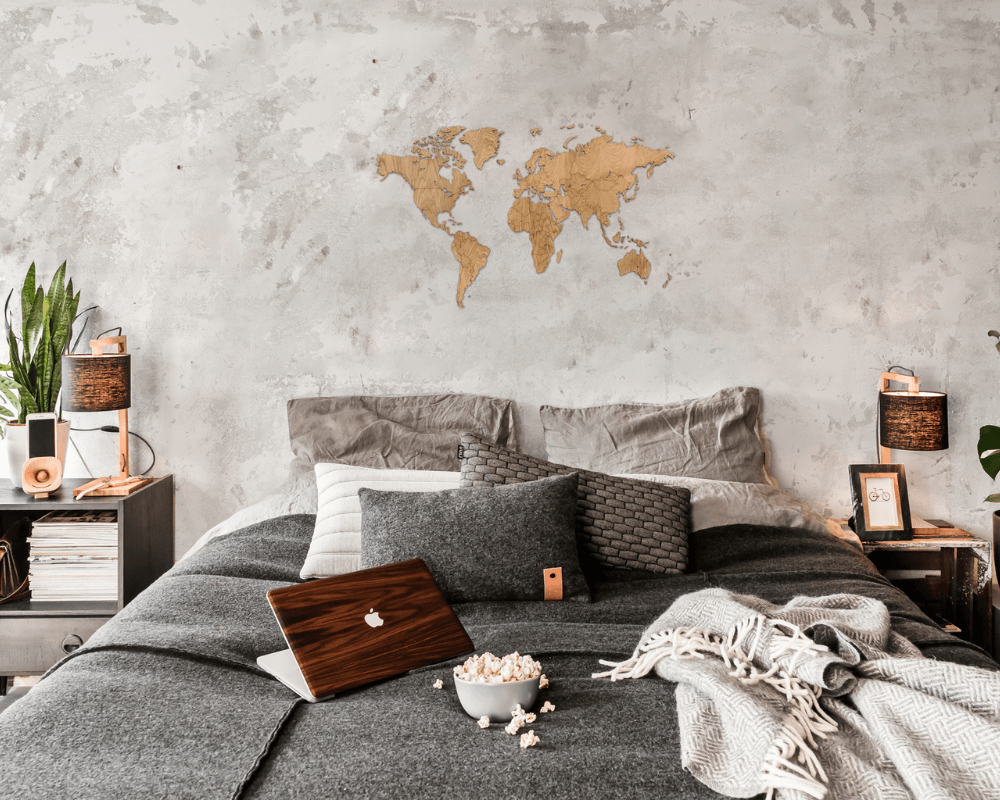 wooden world map diy oak