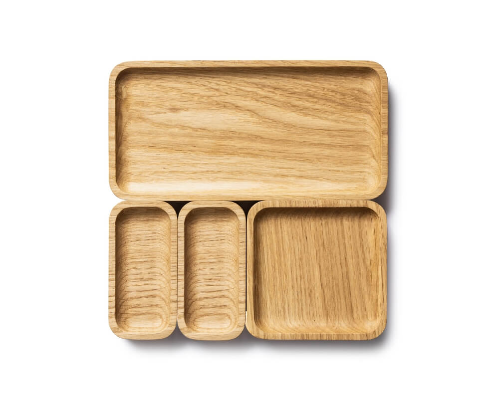 oakywood catchall tray mini 2pcs set oak small wooden amsterdam 1908oakss2pc 4