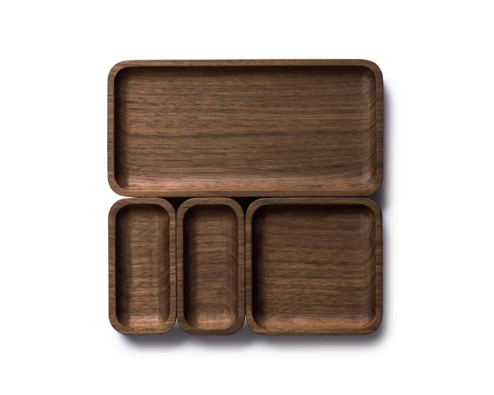 oakywood catchall tray mini 2pcs set walnut small wooden amsterdam 1908wnss2pc 2