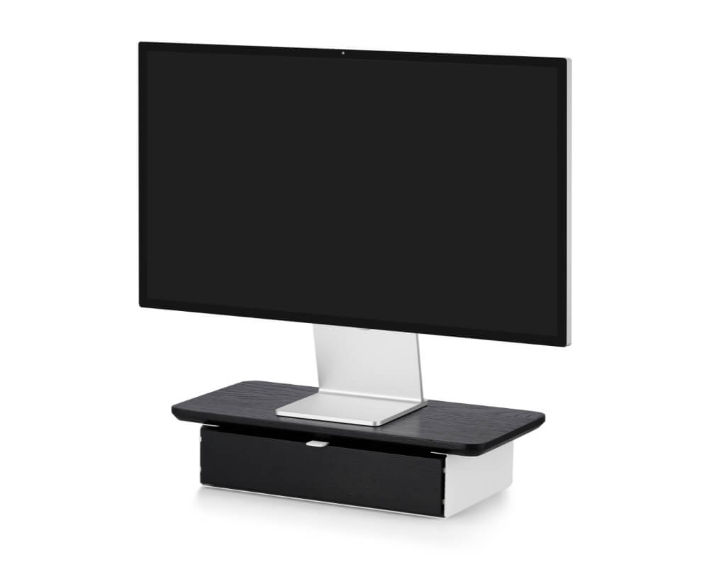 oakywood desk shelf mini black white single drawer wooden amsterdam urban sustainable lifestyle 1303blkwsd 4