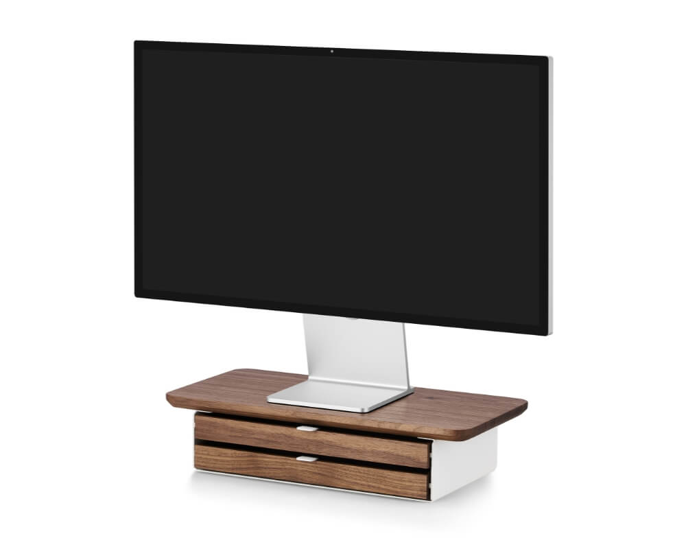oakywood desk shelf mini walnut white dual drawer wooden amsterdam 1303wnwdd 4