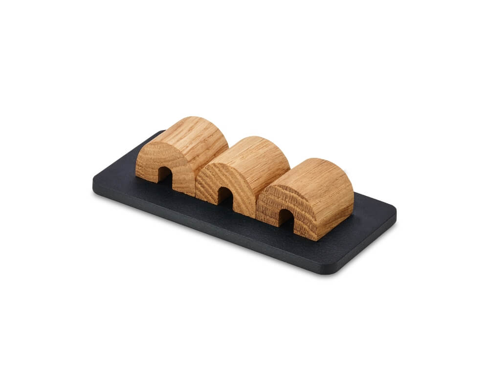oakywood magnetic cable holder oak black wooden amsterdam 1910oakblk 2
