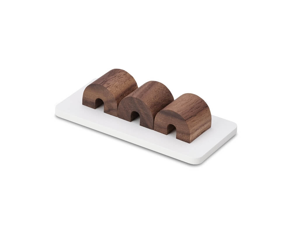 oakywood magnetic cable holder walnut white wooden amsterdam 1910wnwh 2