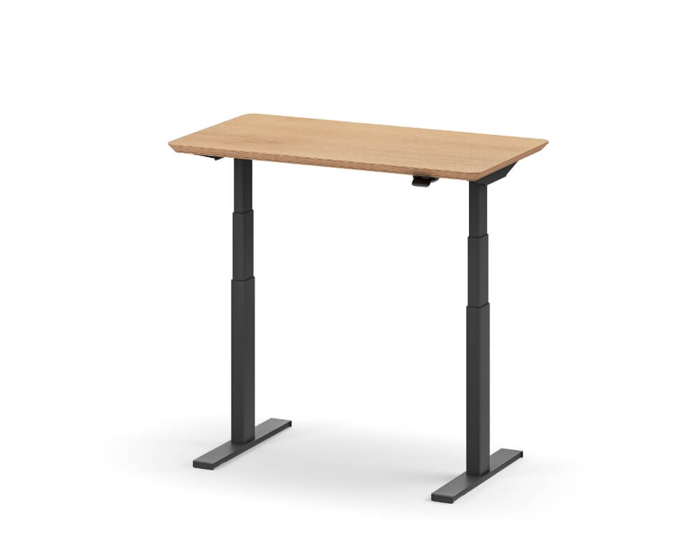 oakywood standing desk pro mini oak veneer black wooden amsterdam 18p11oakv 2