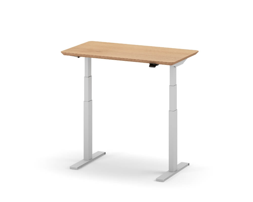 oakywood standing desk pro mini oak veneer white wooden amsterdam 18p11oakwhv 2