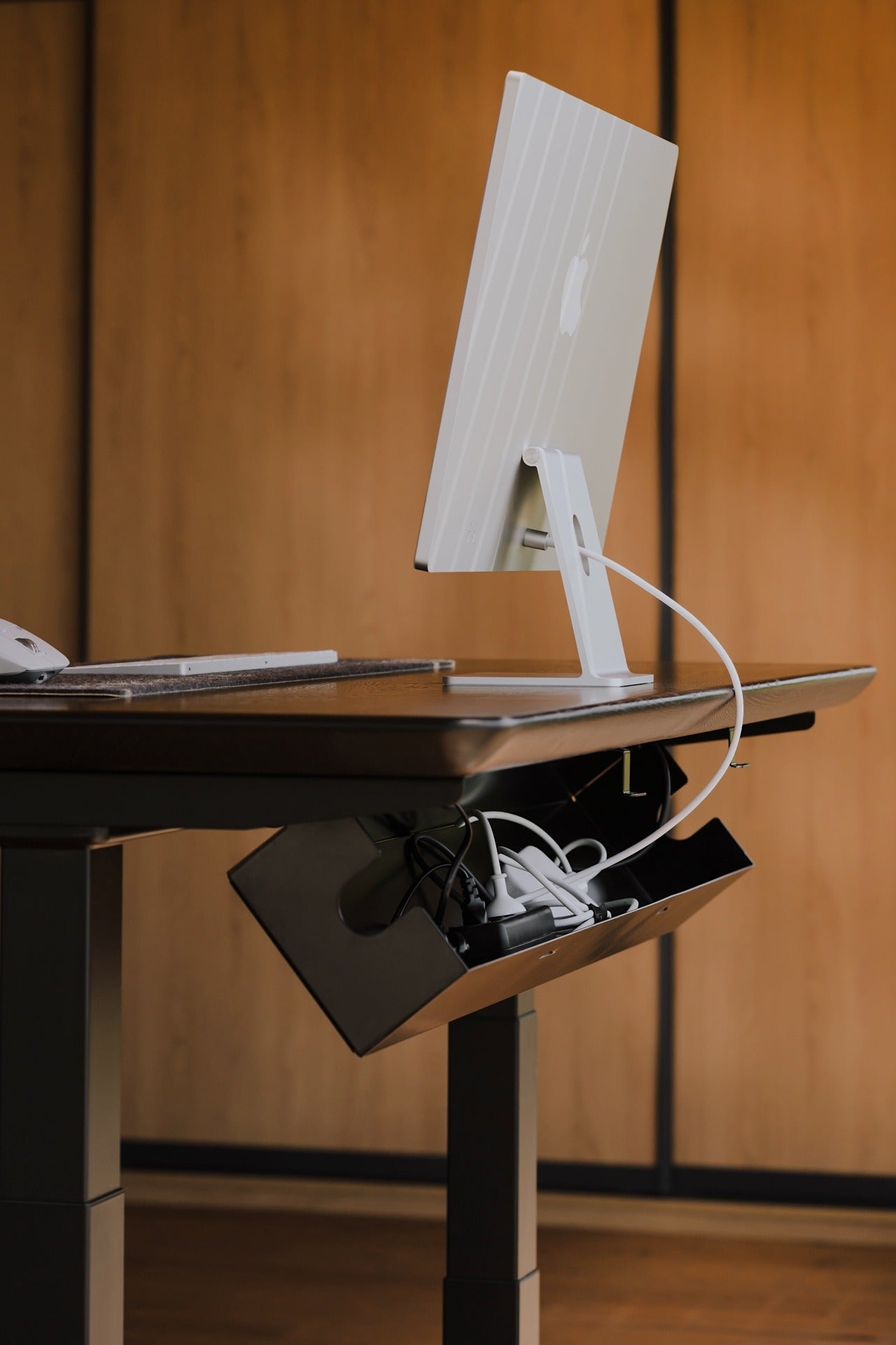underdesk organizer tray black