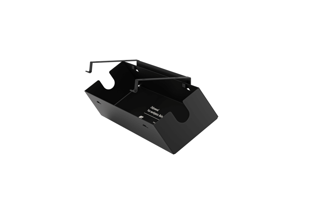 underdesk organizer tray black