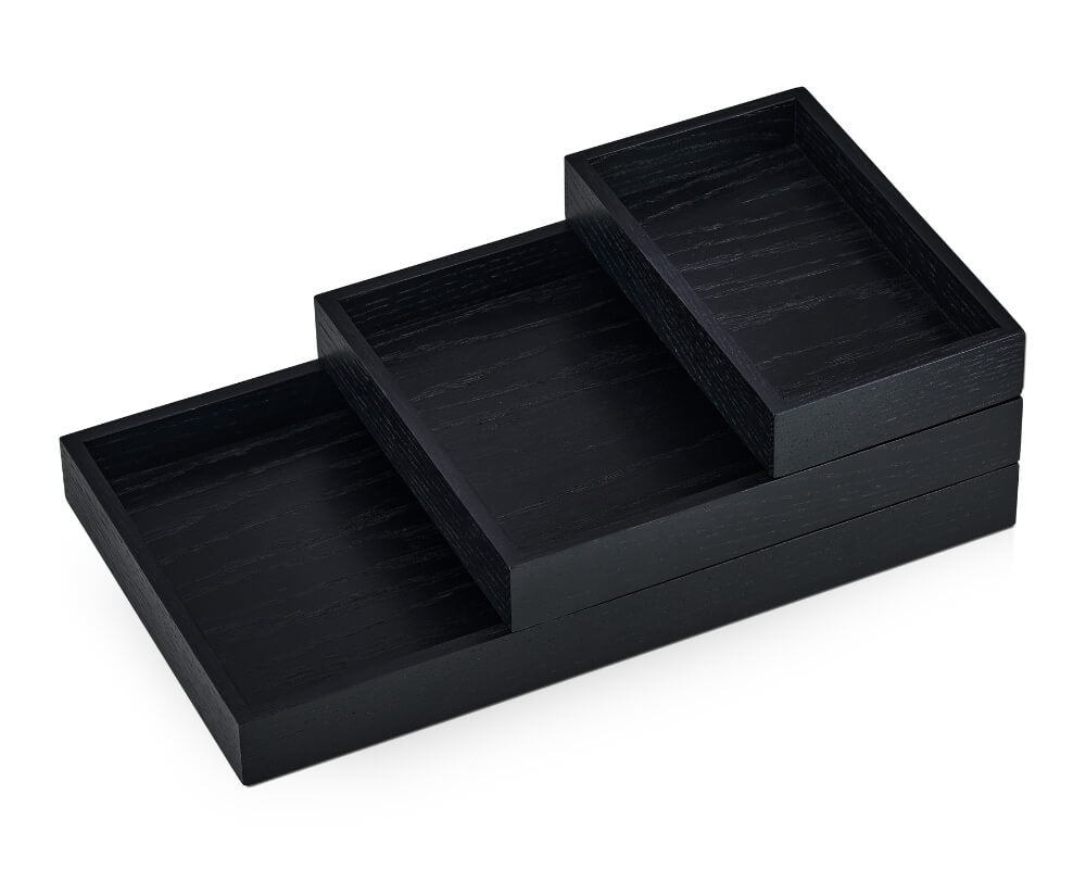 oakywood valet tray black small wooden amsterdam 1909blkss 5