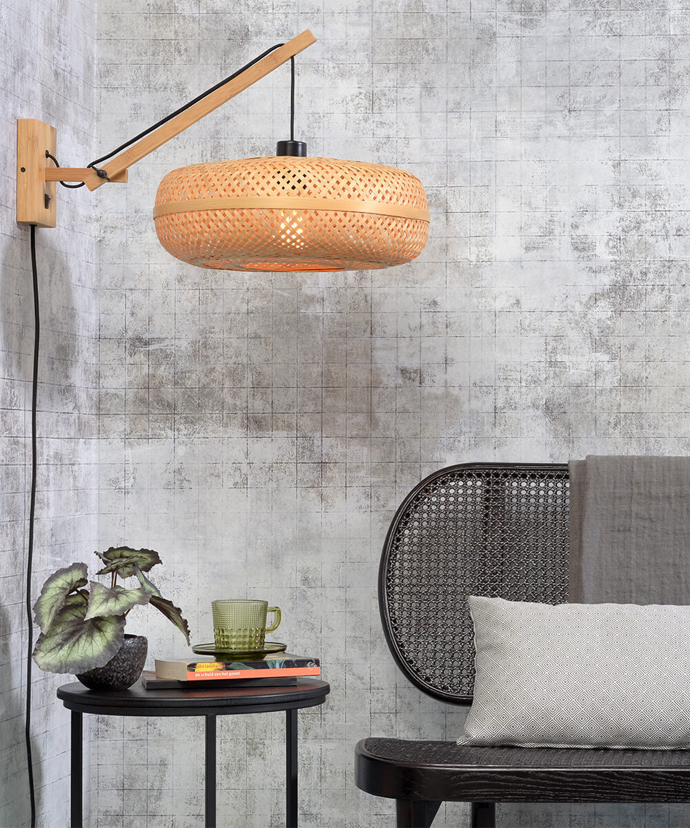 Wall Lamp - PALAWAN - Bamboo - Short Arm - Natural