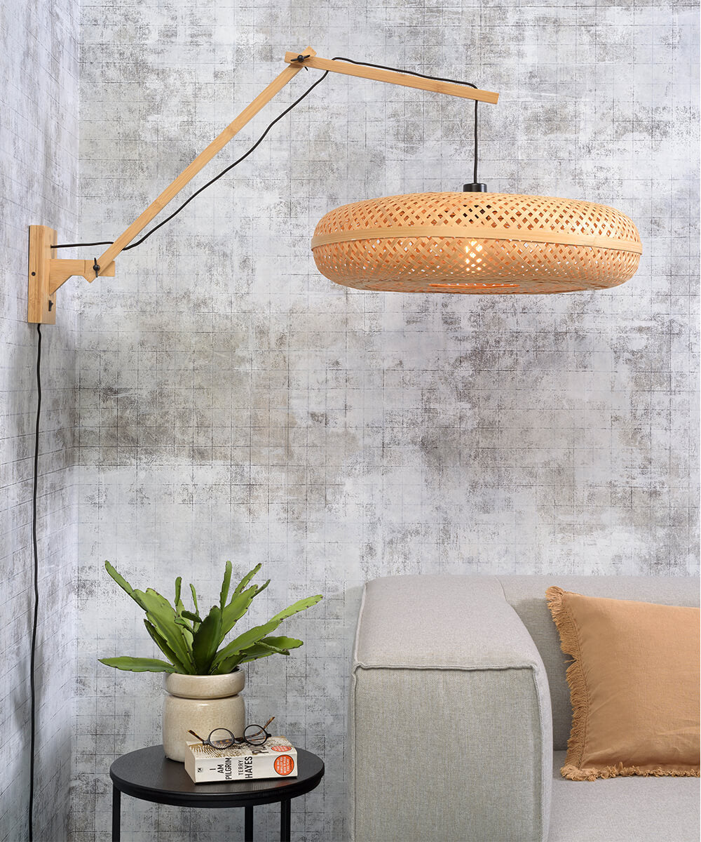 Wall Lamp - PALAWAN - Bamboo - Long Arm - Natural