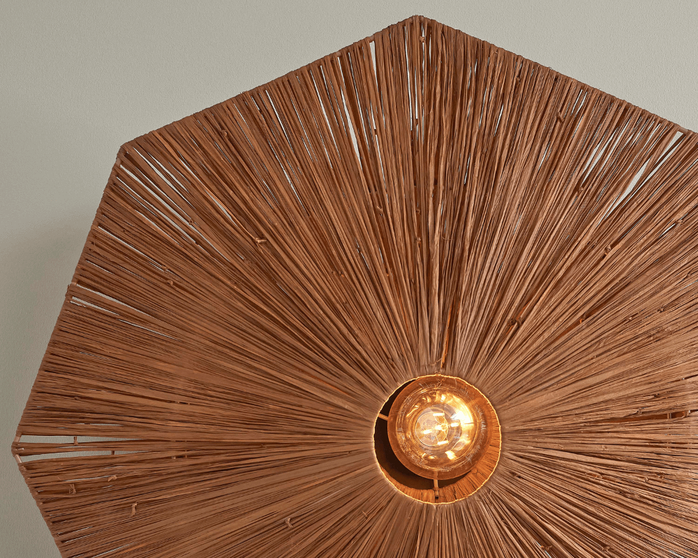 wall lamp panama raffia