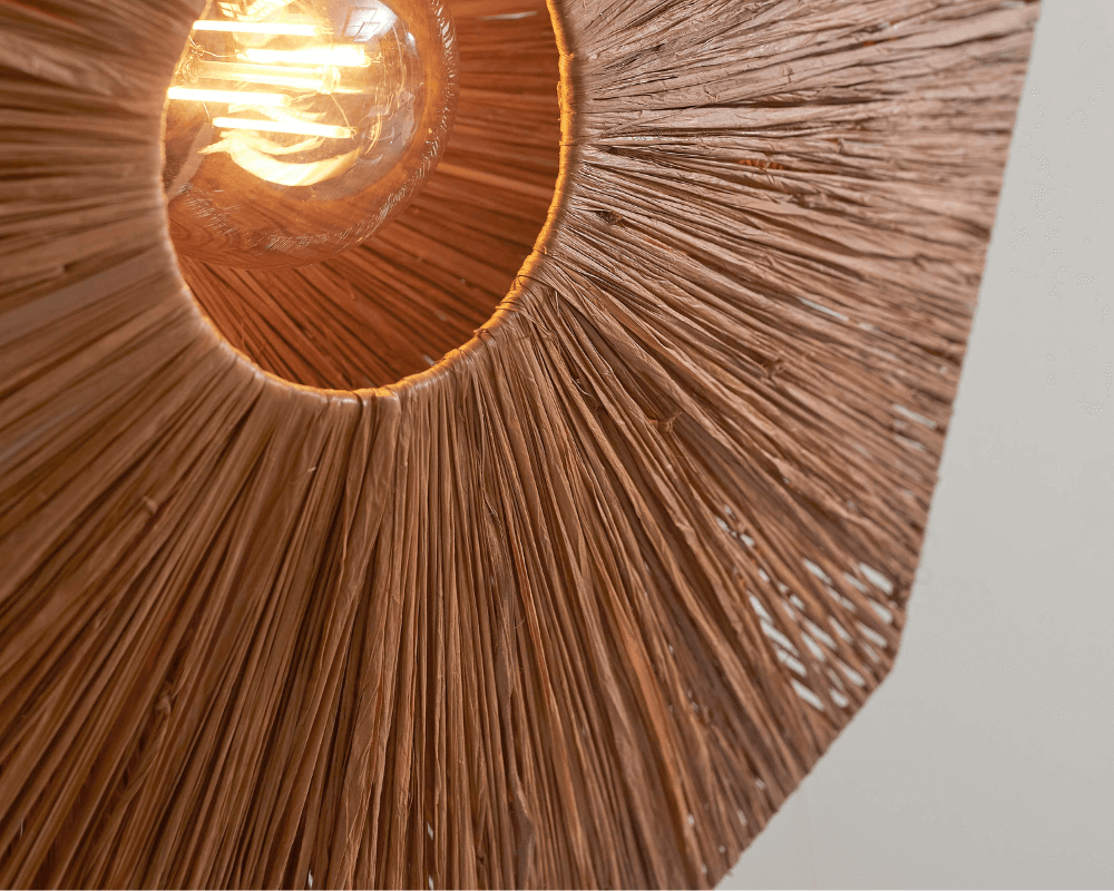 wall lamp panama raffia