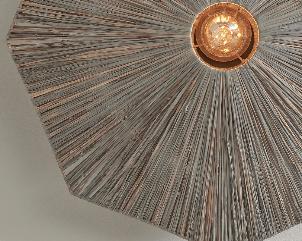 wall lamp panama raffia