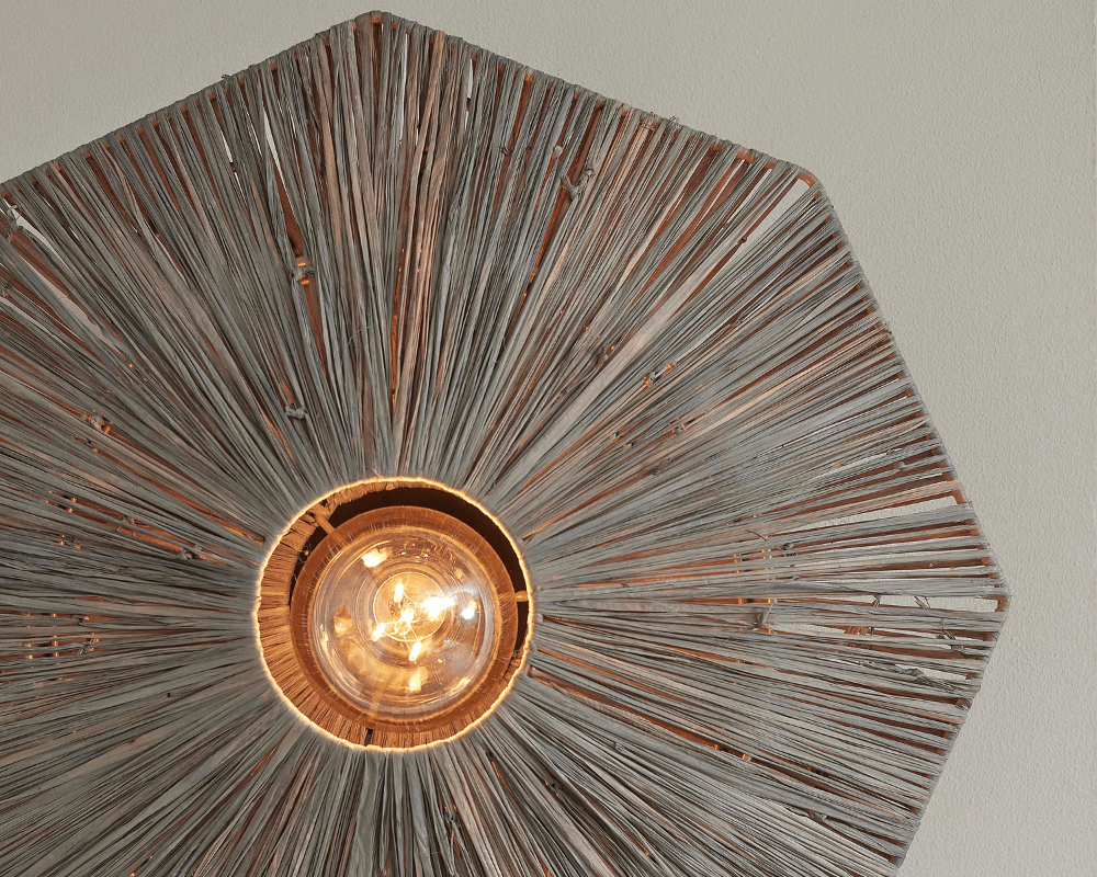 wall lamp panama raffia