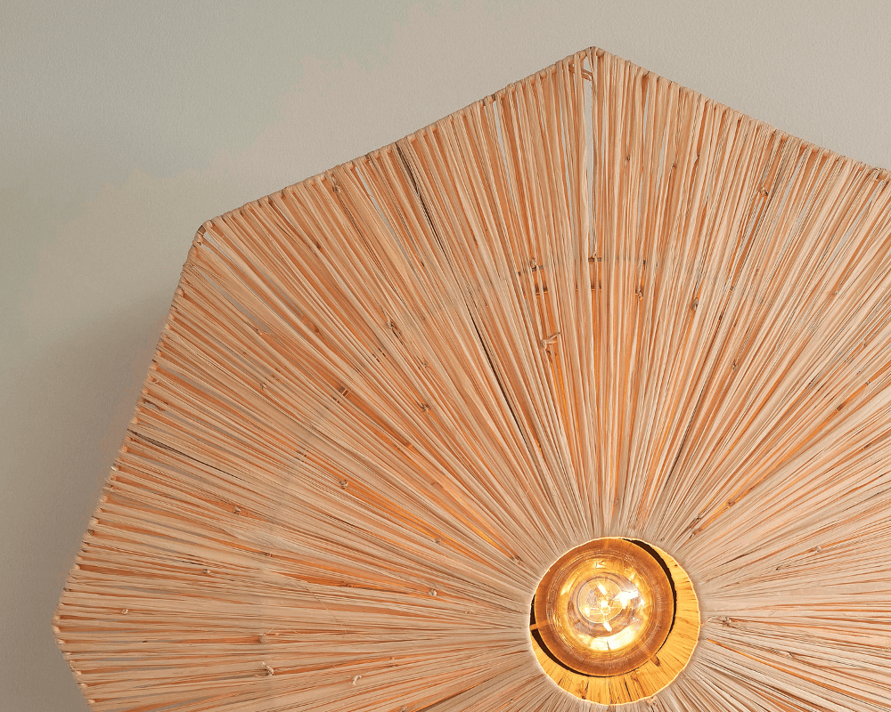 wall lamp panama raffia