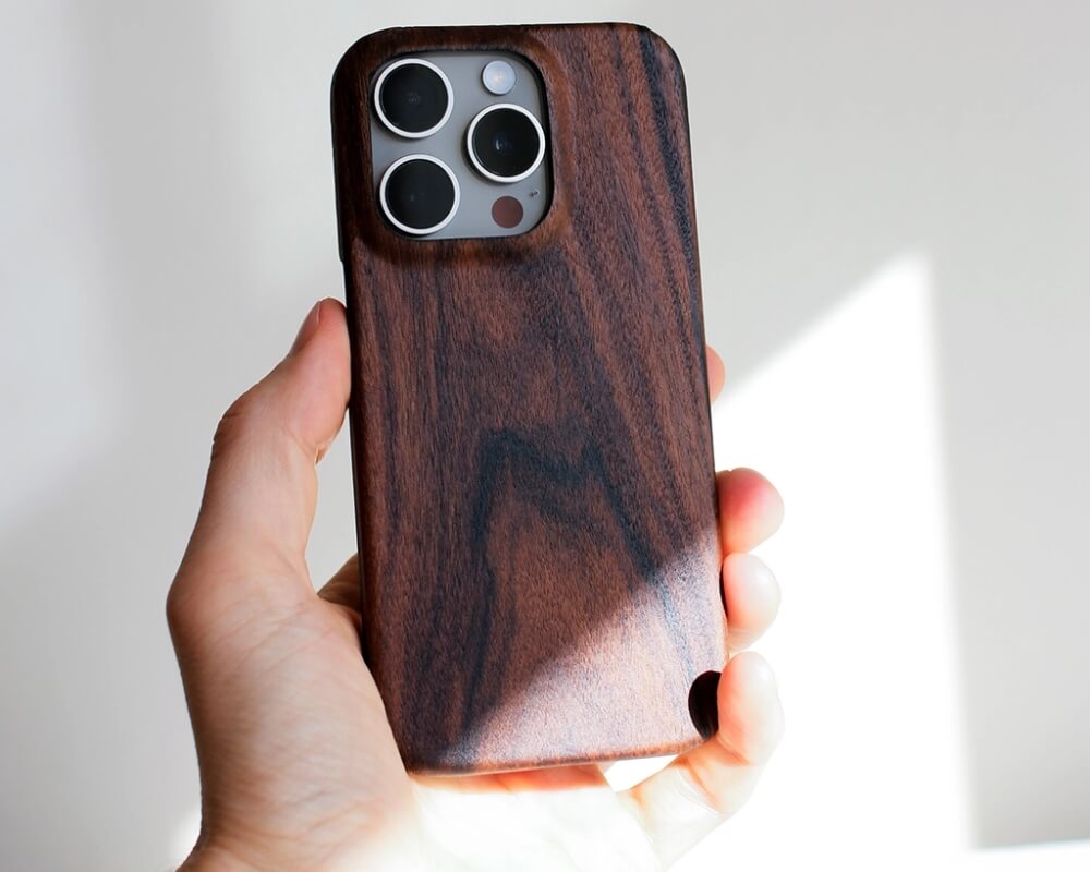 rauw rosewood iphone case slim wooden amsterdam design sustainable 4
