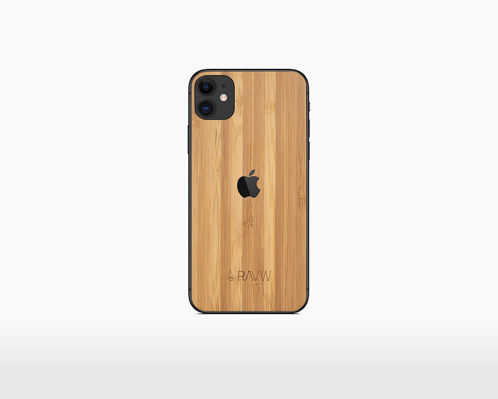 rauw wooden iphone 11 cover bamboo front on webshop wooden amsterdam.jpg