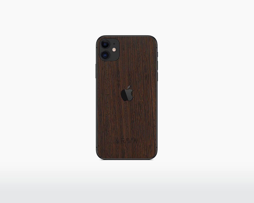 rauw wooden iphone 11 cover wenge front on webshop wooden amsterdam.jpg