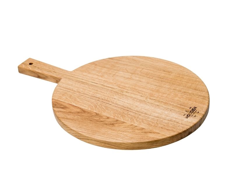 round cutting board large oak