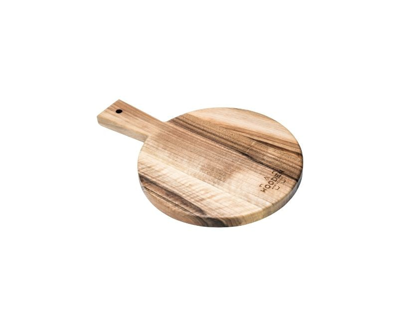 round cutting board small walnut