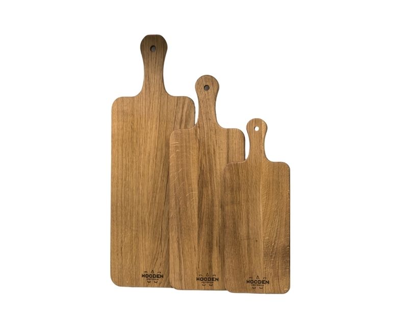 set board with handle oak