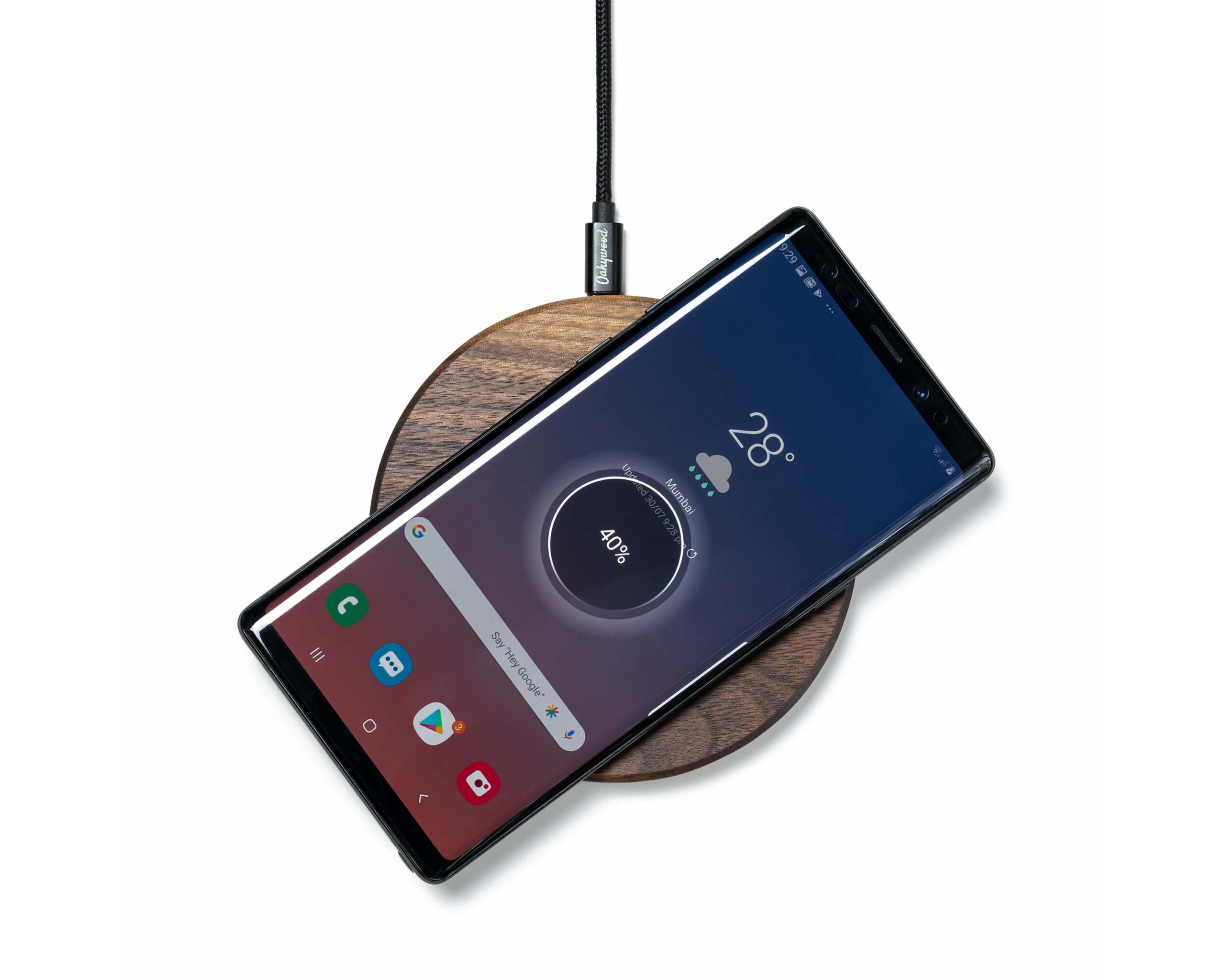 slim wireless charger oakywood walnut 3