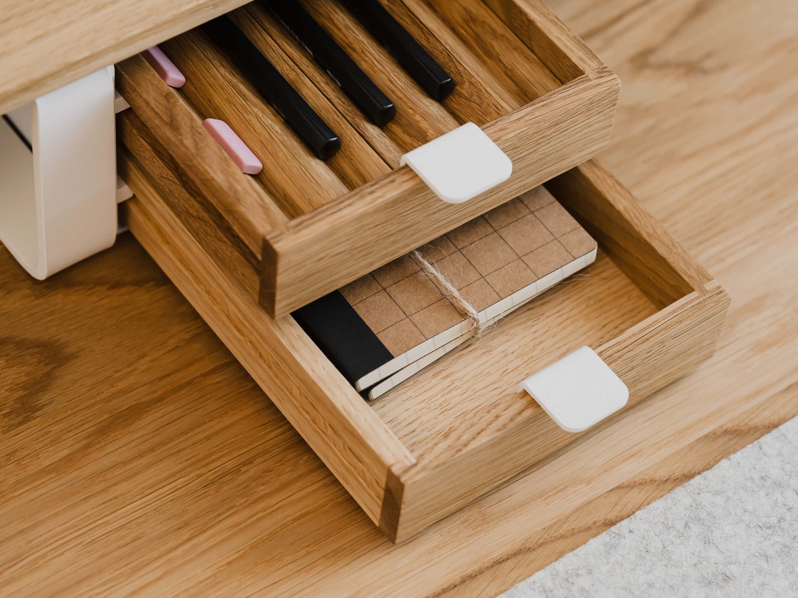 small modular drawer dual desk shelf add on