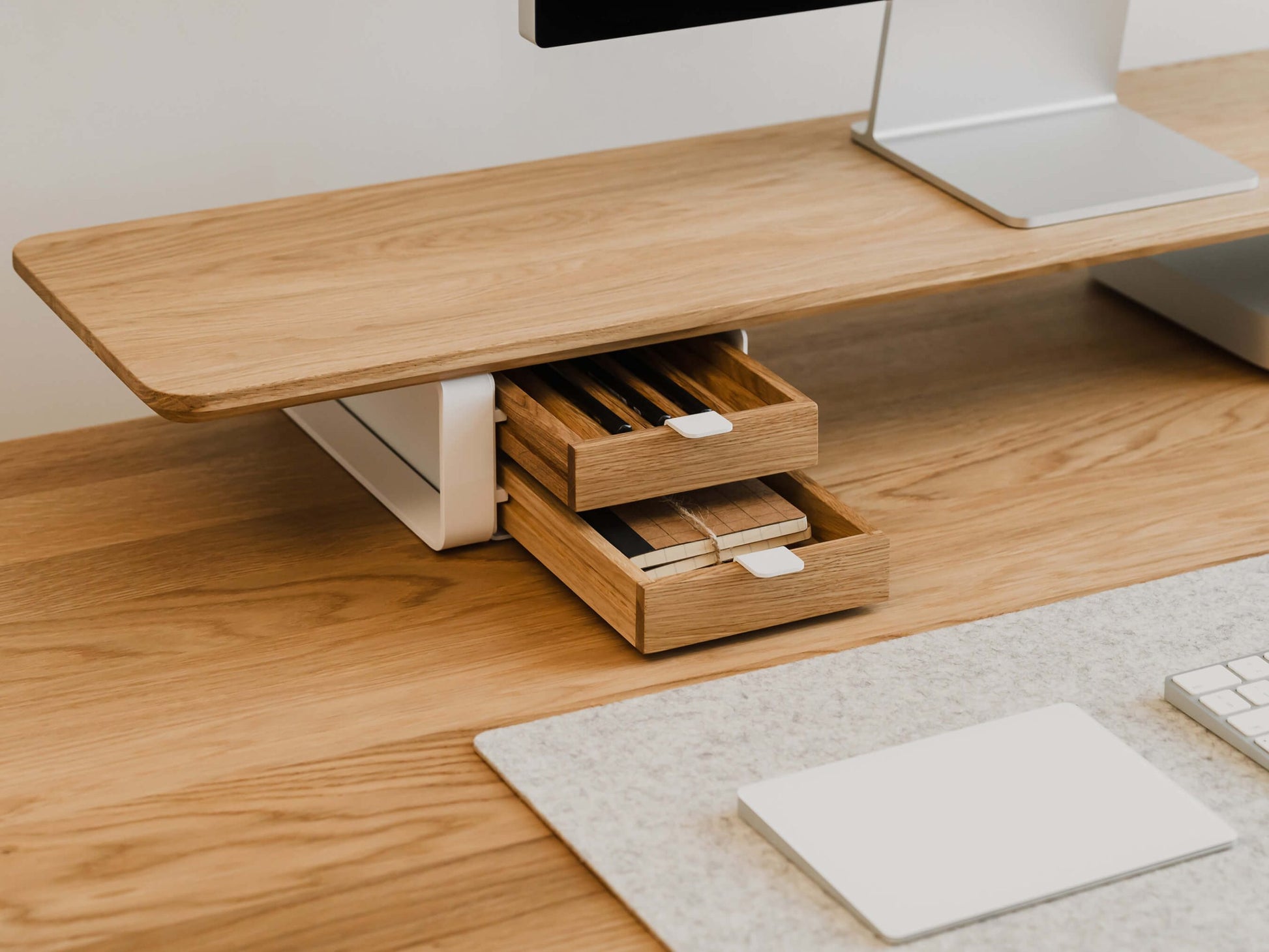 small modular drawer dual desk shelf add on