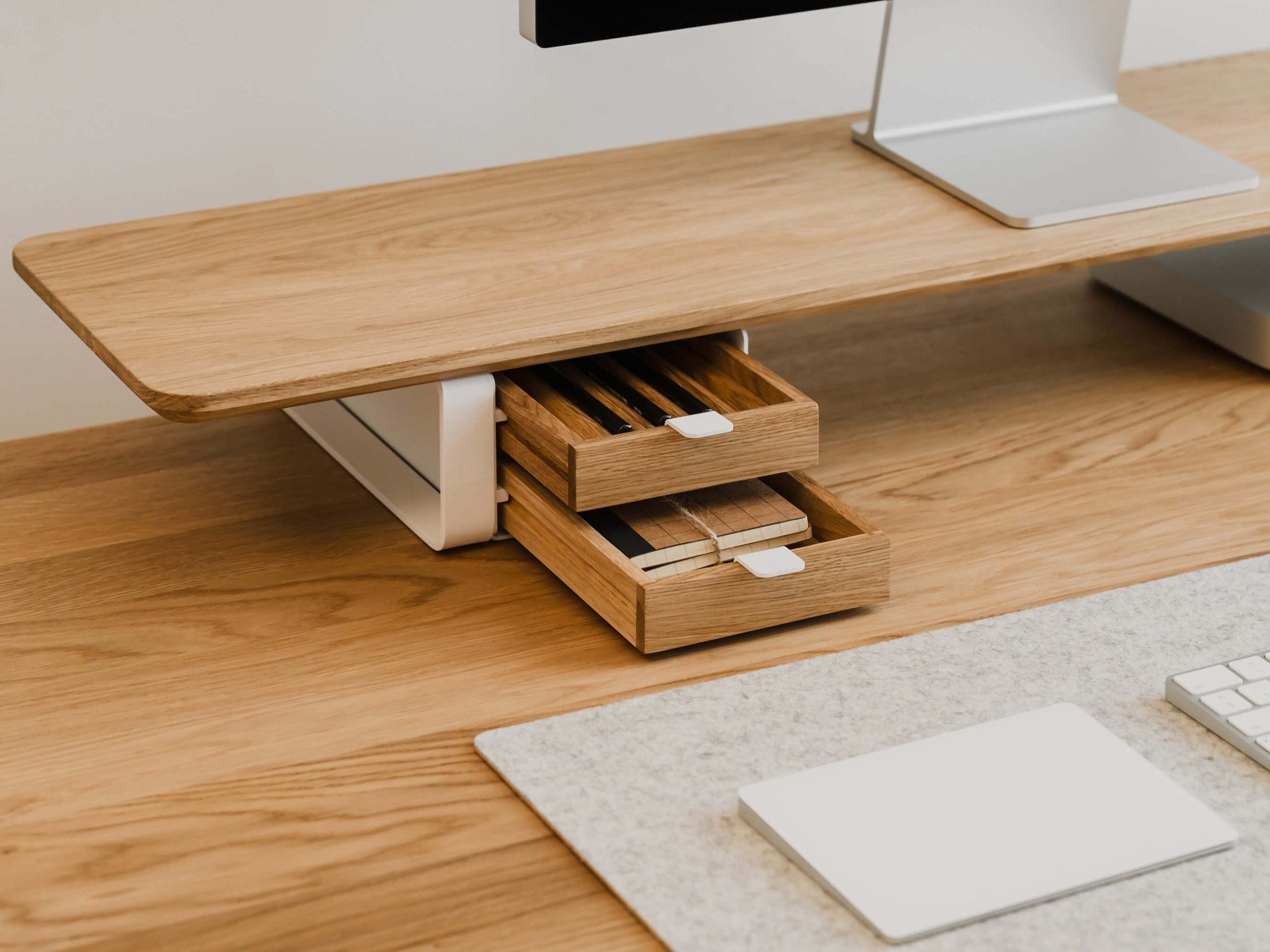small modular drawer dual desk shelf add on