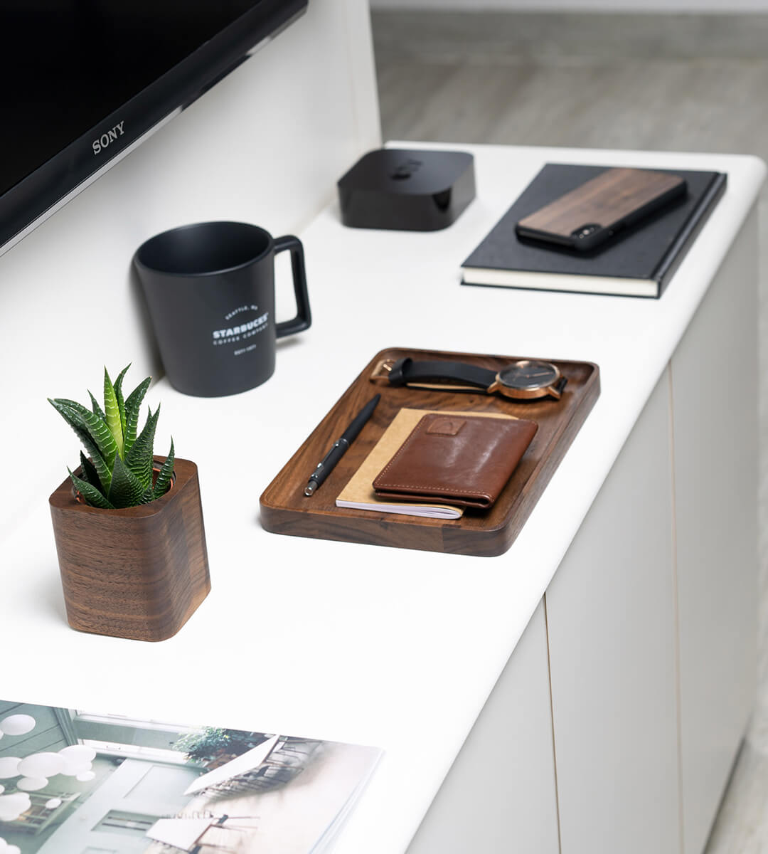 square planter walnut oakywood 05