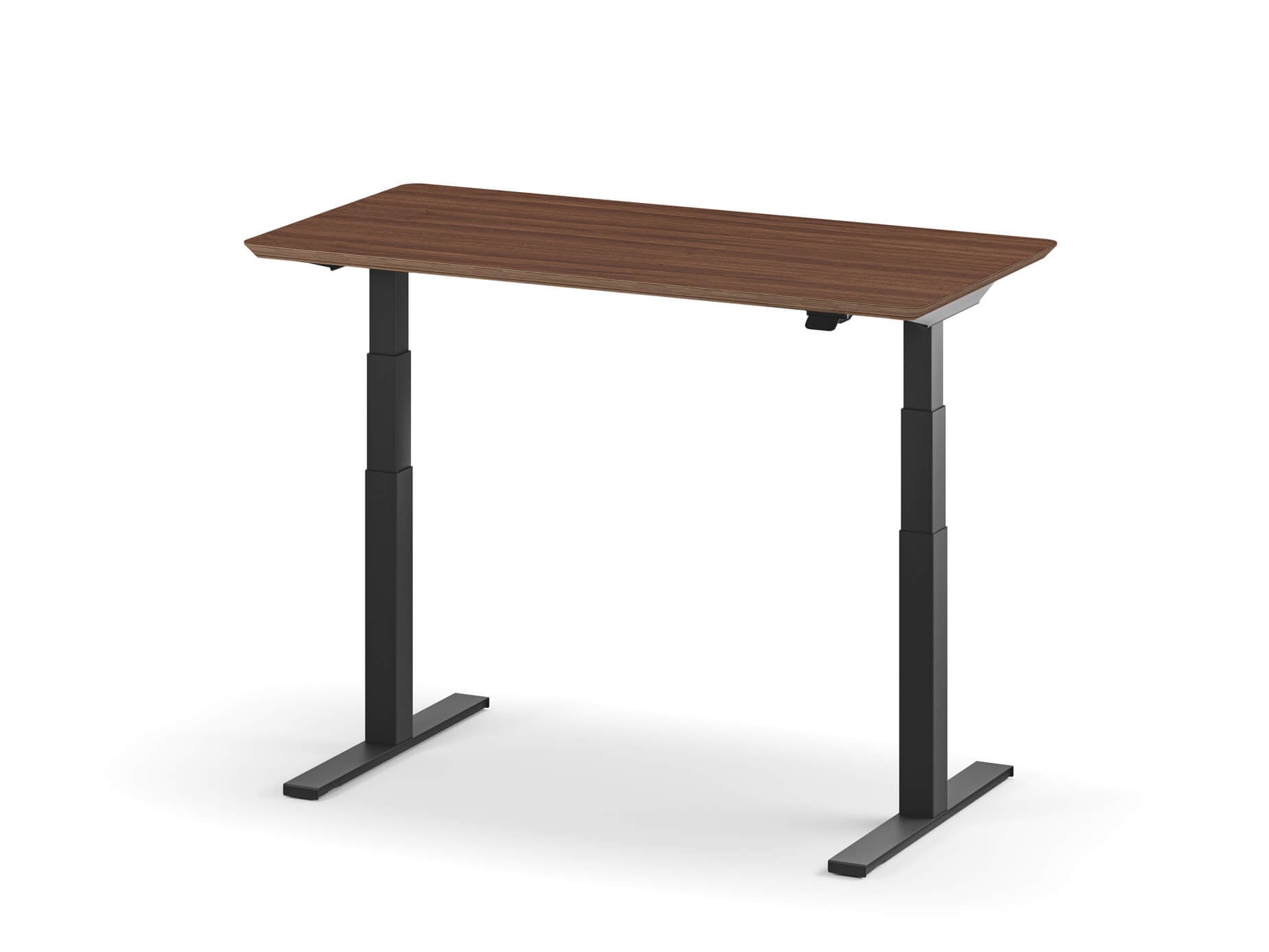 standing desk pro walnut veneer black legs