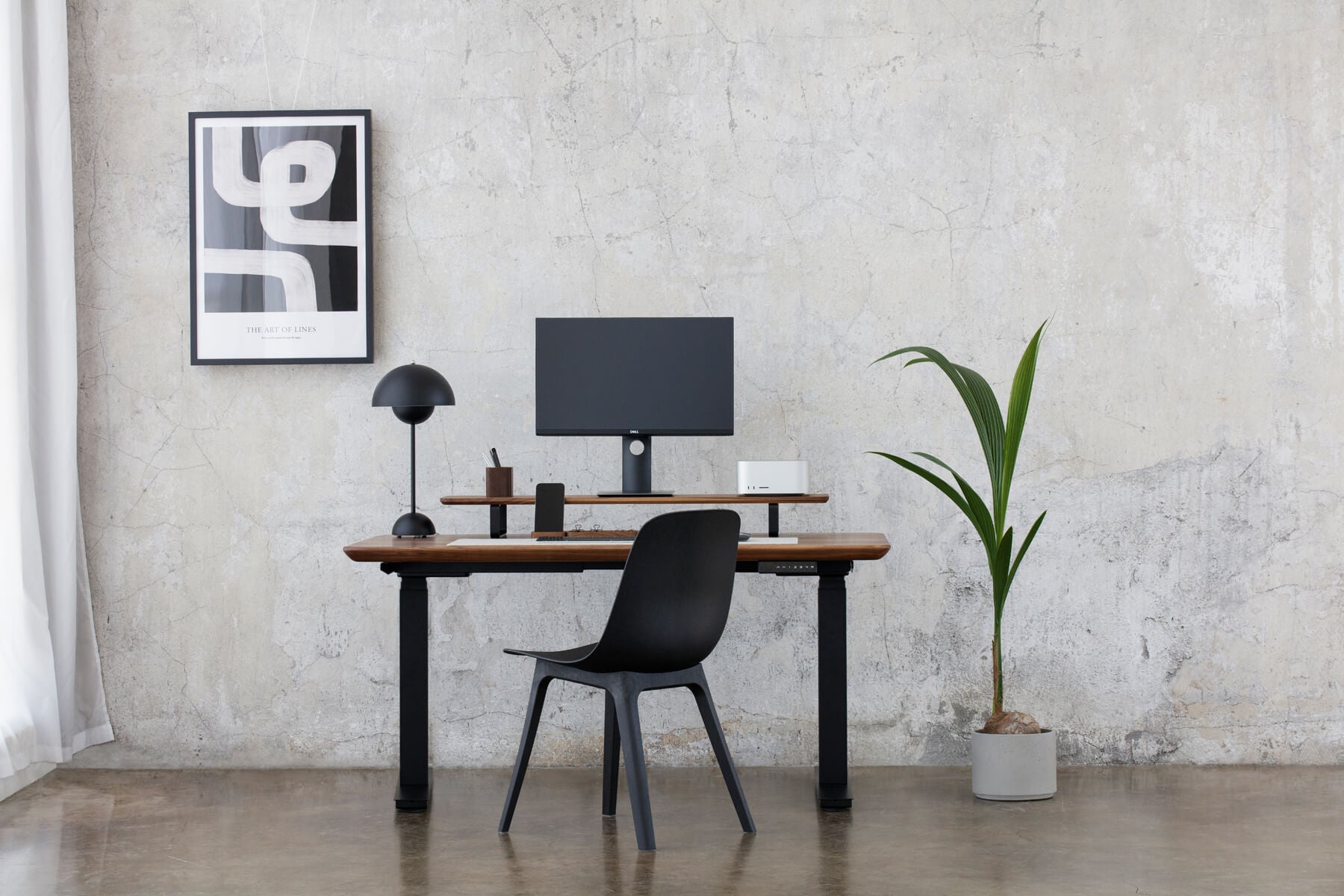 standing desk solid walnut