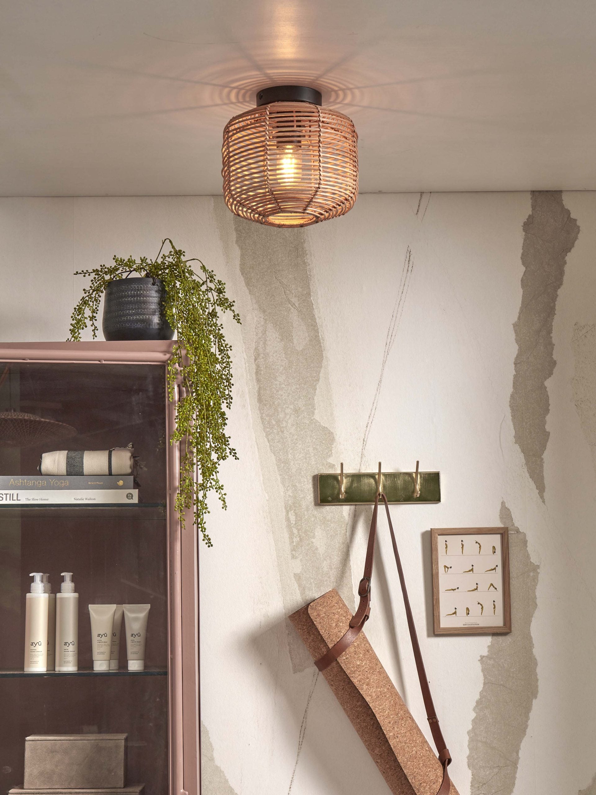 Ceiling Lamp - TANAMI - Rattan - Dia.25Xh.20Cm.