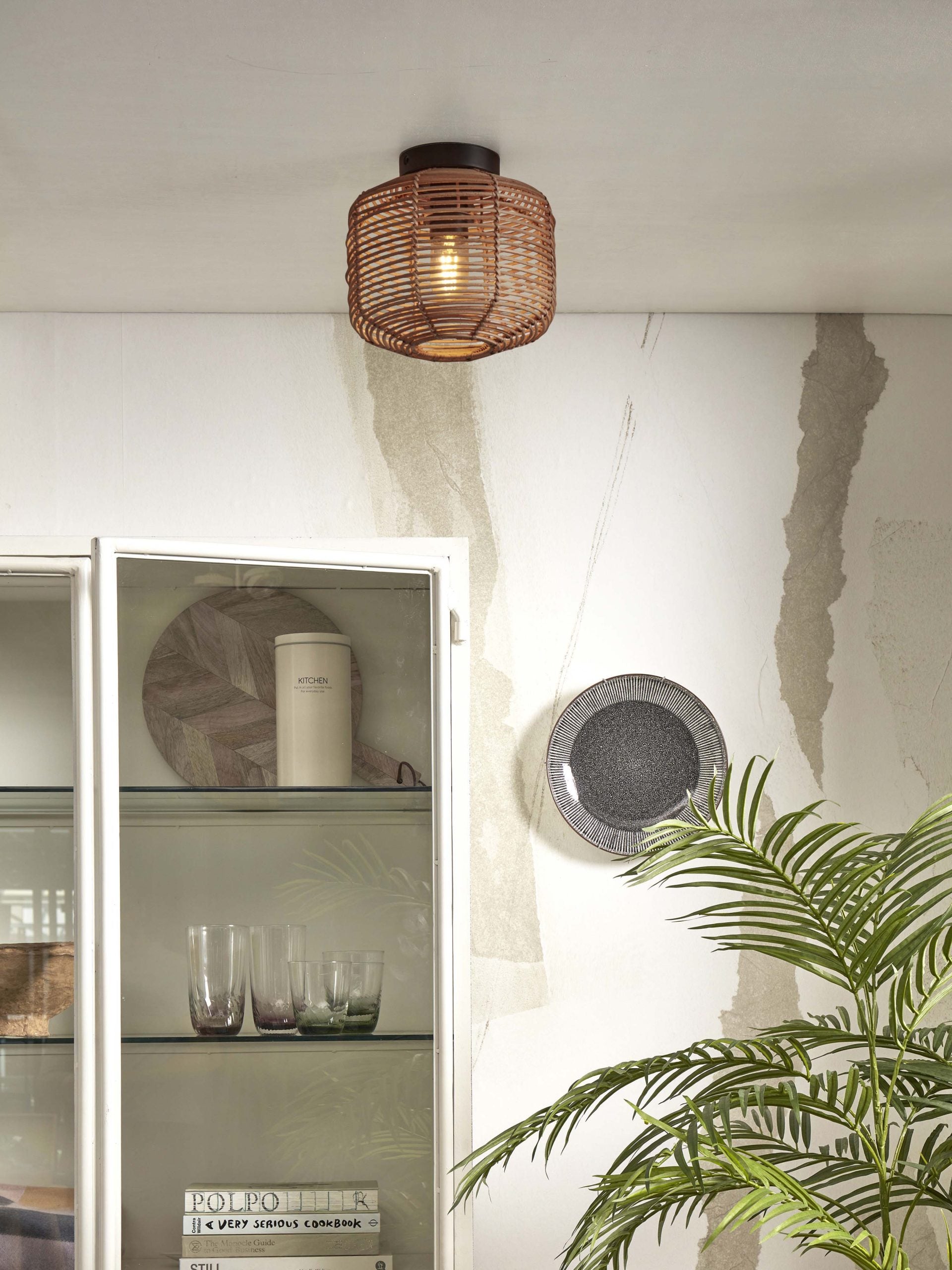 Ceiling Lamp - TANAMI - Rattan - Dia.25Xh.20Cm.